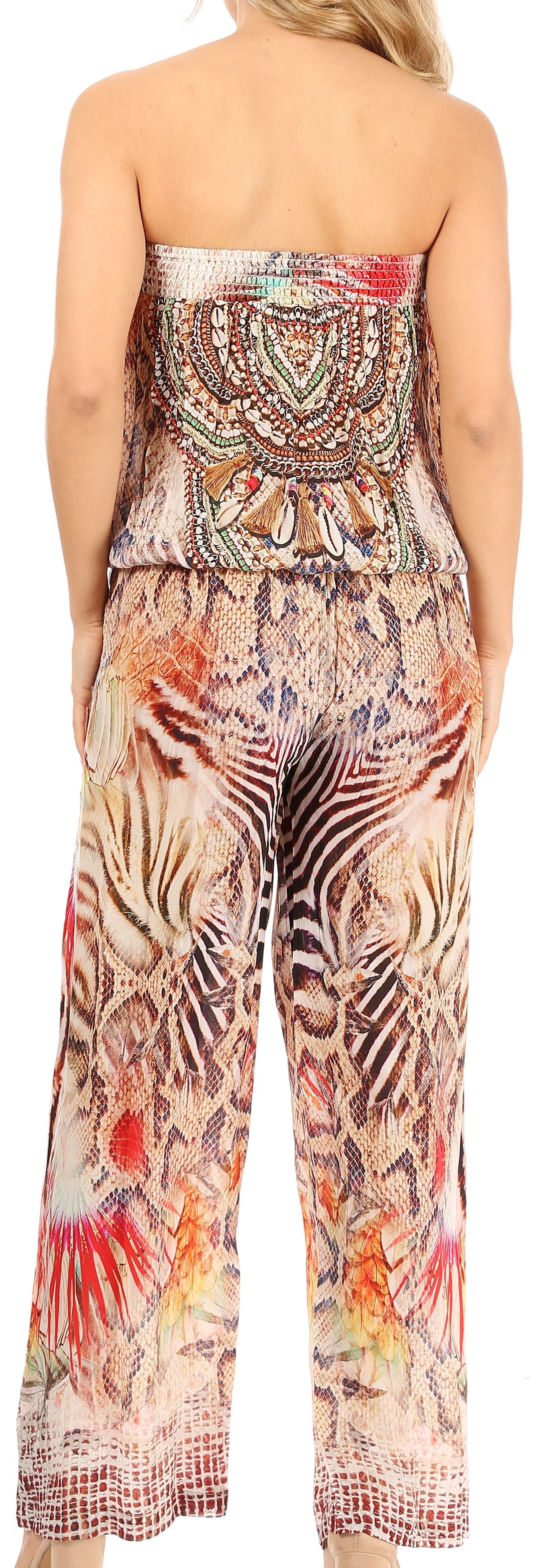 Sakkas Esha Women's Loose Sleeveless Floral Print Boho Casual Summer w/Pockets - Concordia Style Boutique