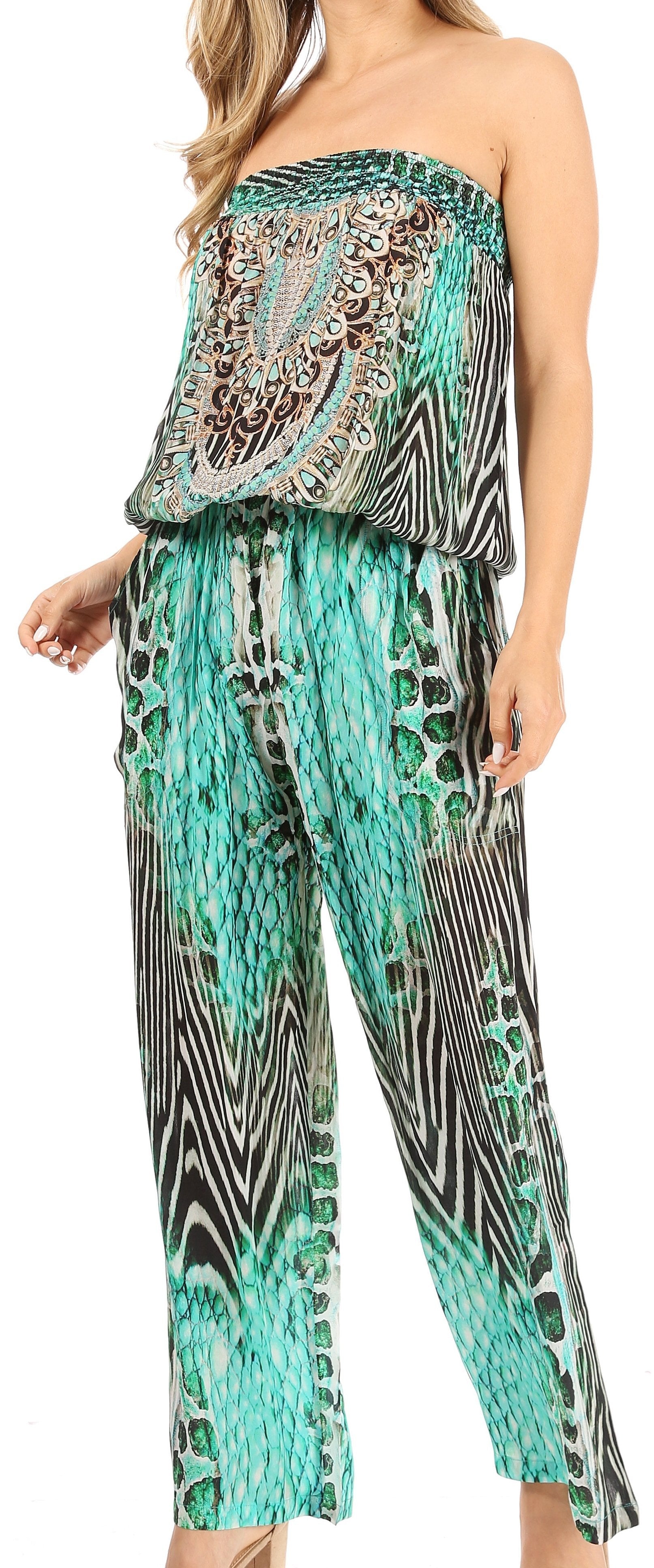 Sakkas Esha Women's Loose Sleeveless Floral Print Boho Casual Summer w/Pockets - Concordia Style Boutique