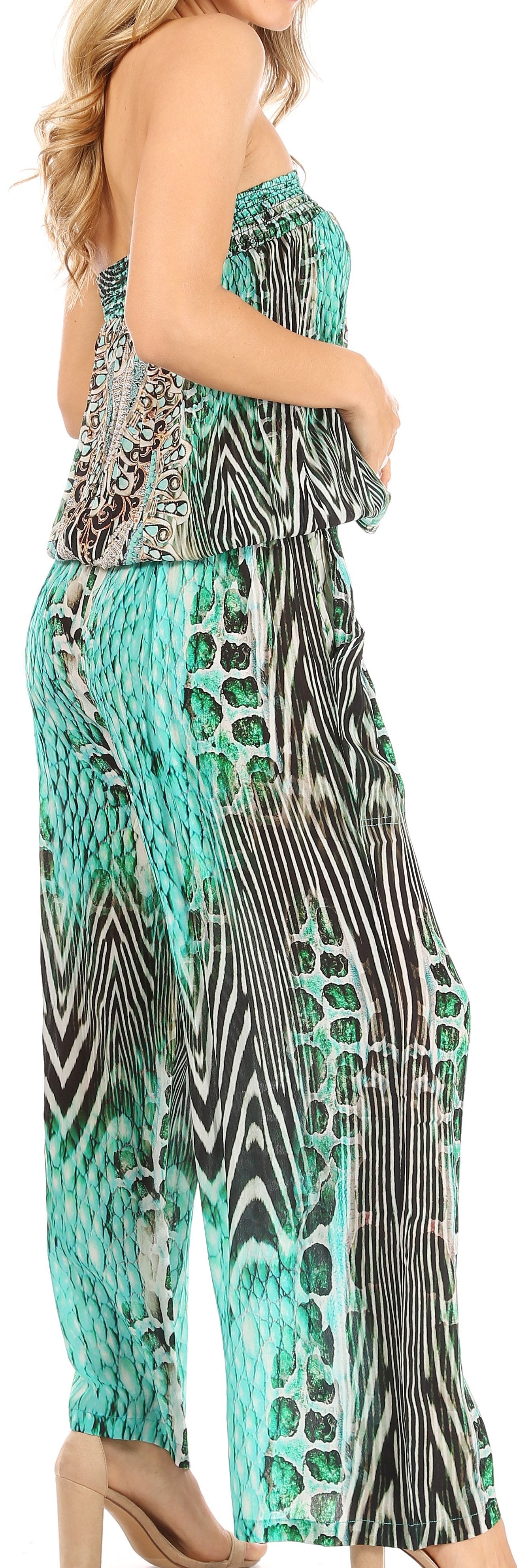 Sakkas Esha Women's Loose Sleeveless Floral Print Boho Casual Summer w/Pockets - Concordia Style Boutique