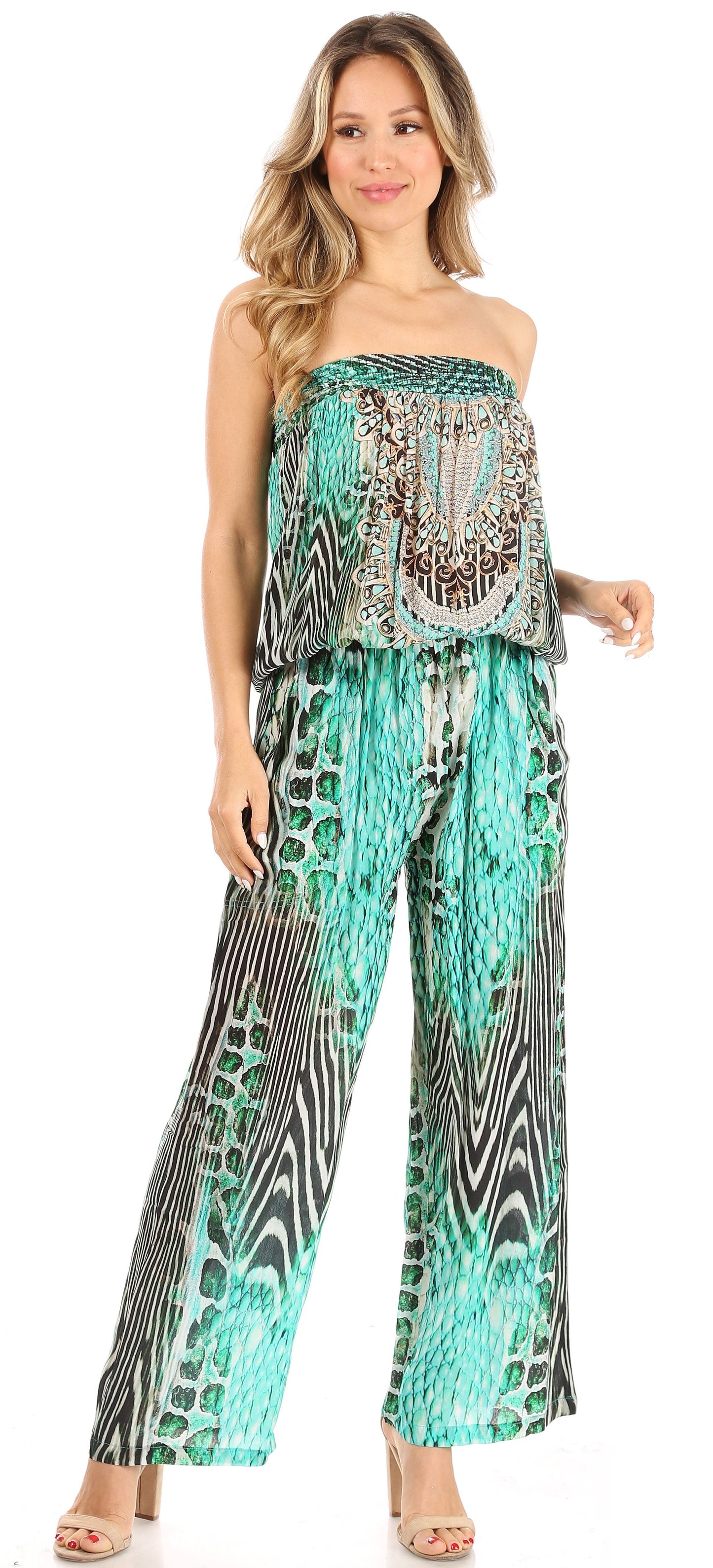 Sakkas Esha Women's Loose Sleeveless Floral Print Boho Casual Summer w/Pockets - Concordia Style Boutique