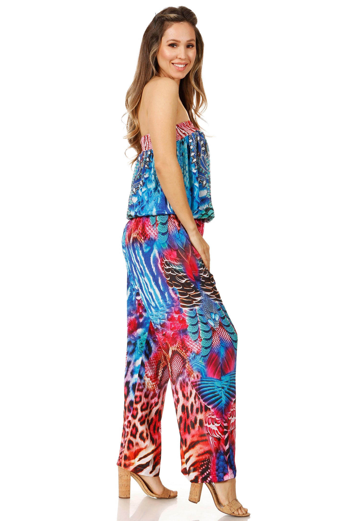 Sakkas Esha Women's Loose Sleeveless Floral Print Boho Casual Summer w/Pockets - Concordia Style Boutique