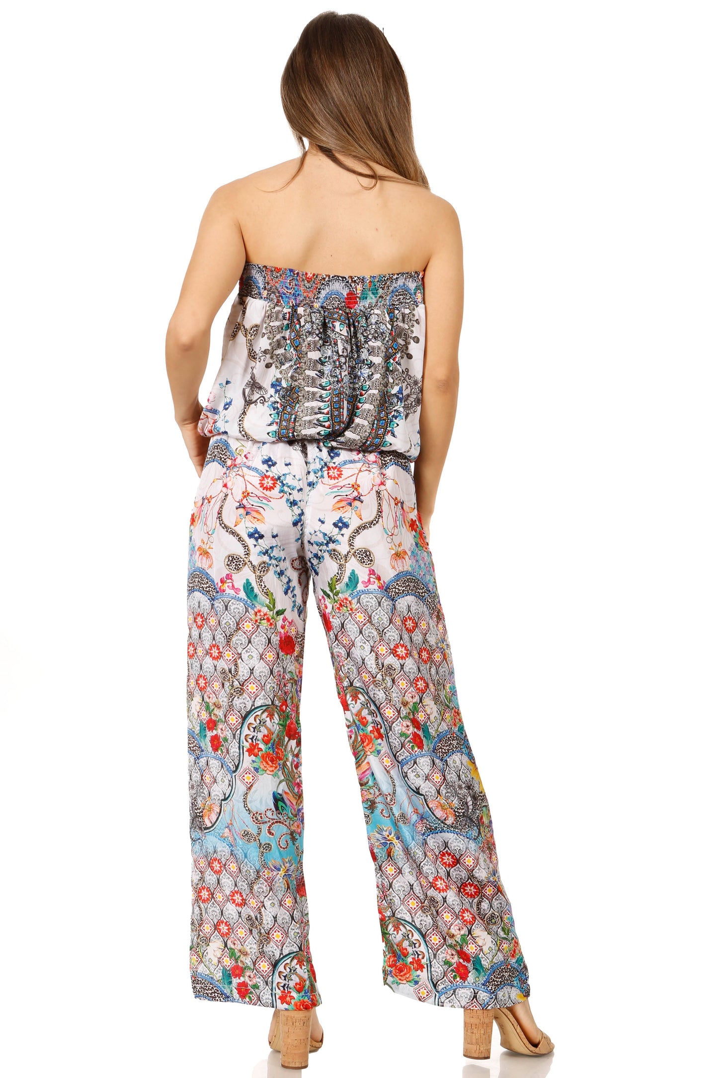 Sakkas Esha Women's Loose Sleeveless Floral Print Boho Casual Summer w/Pockets - Concordia Style Boutique