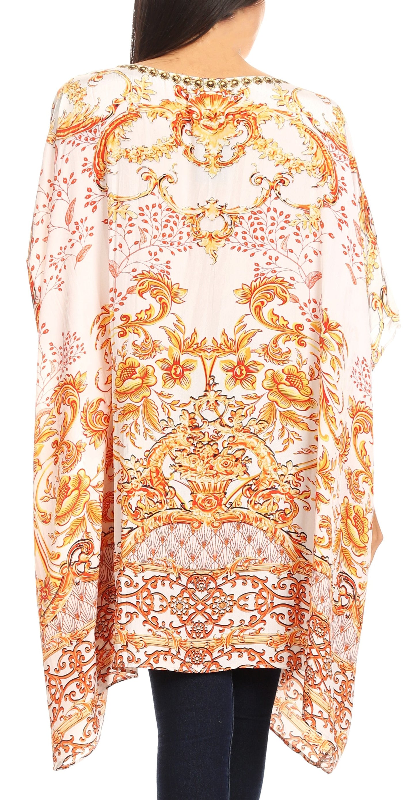 Sakkas Sira Women's Casual Short Sleeve Loose Pullover Mid-Long Oversize Top Tunic - Concordia Style Boutique