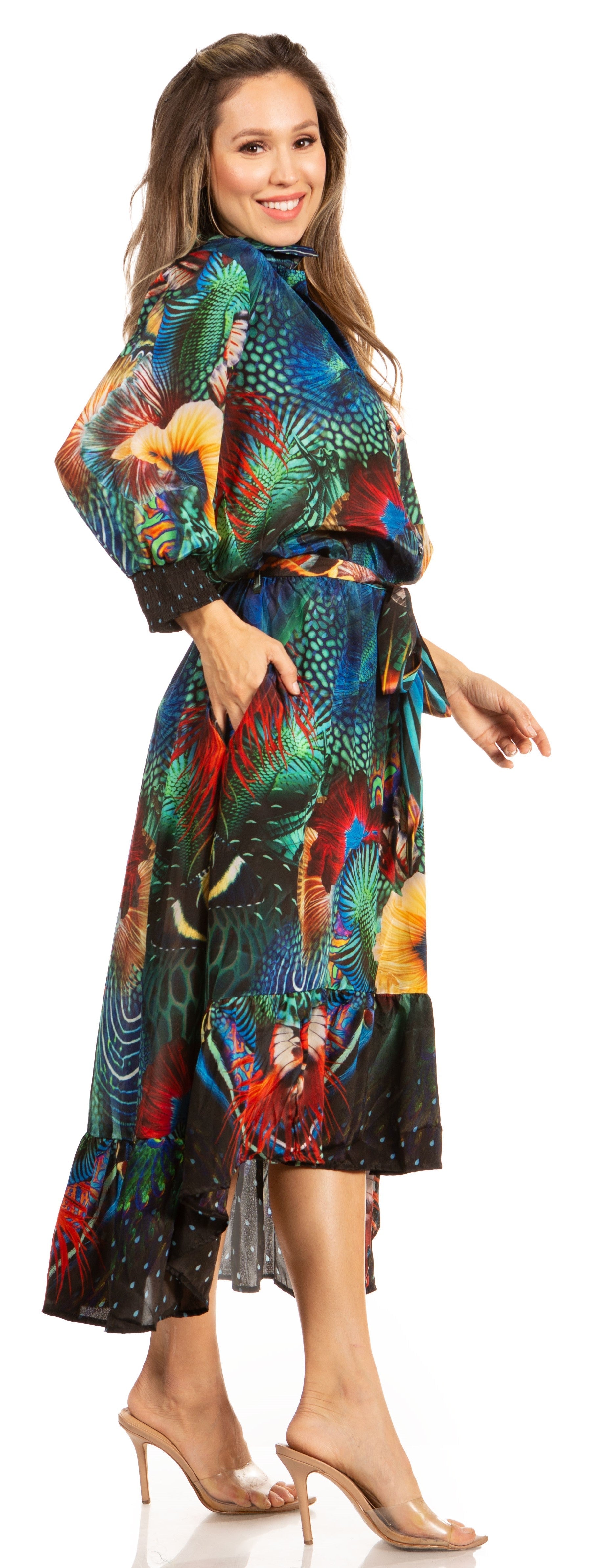 Sakkas Andreas Women's Maxi Dress with Ruffles and Buttons - Concordia Style Boutique