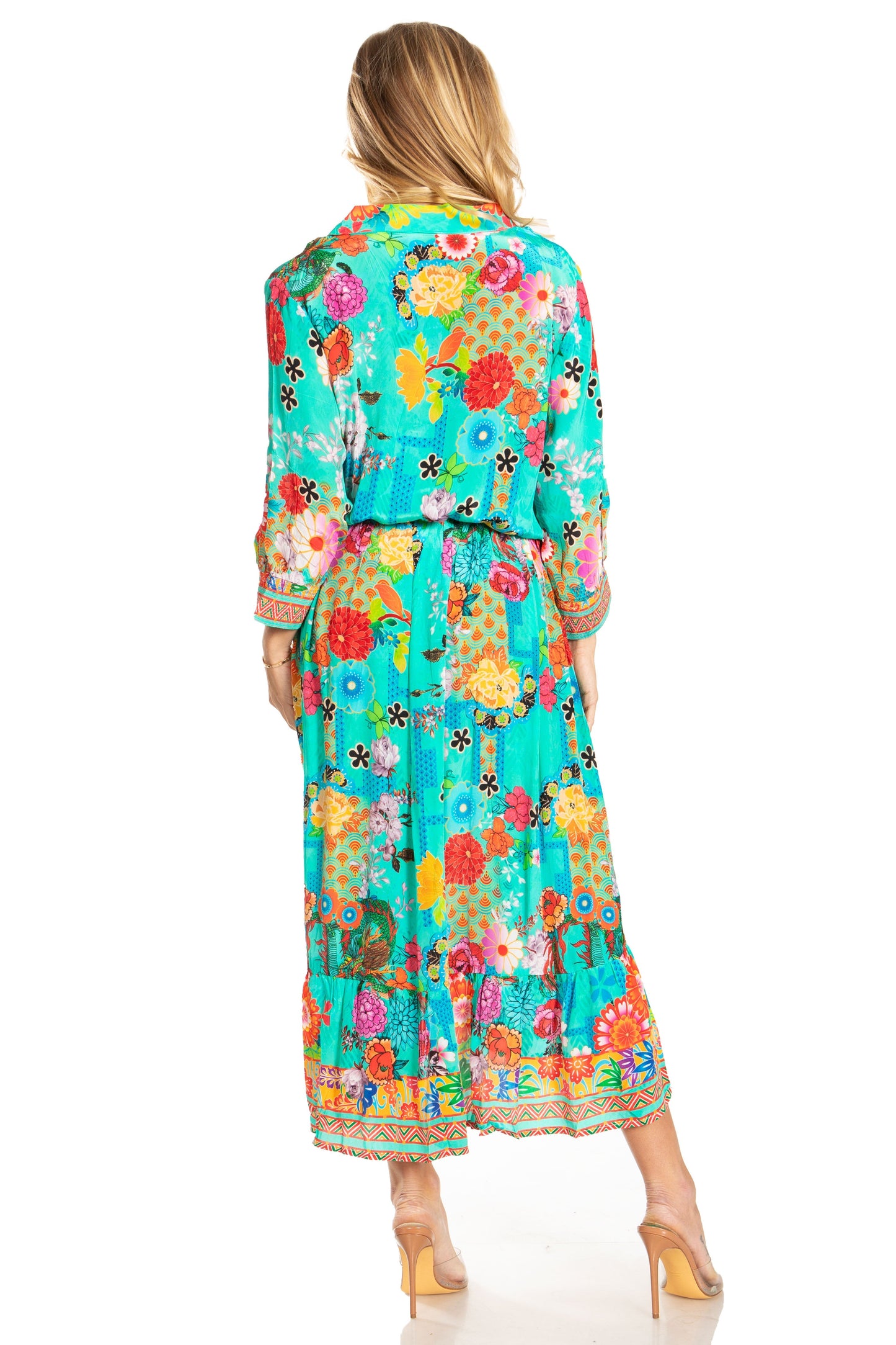 Sakkas Andreas Women's Maxi Dress with Ruffles and Buttons - Concordia Style Boutique