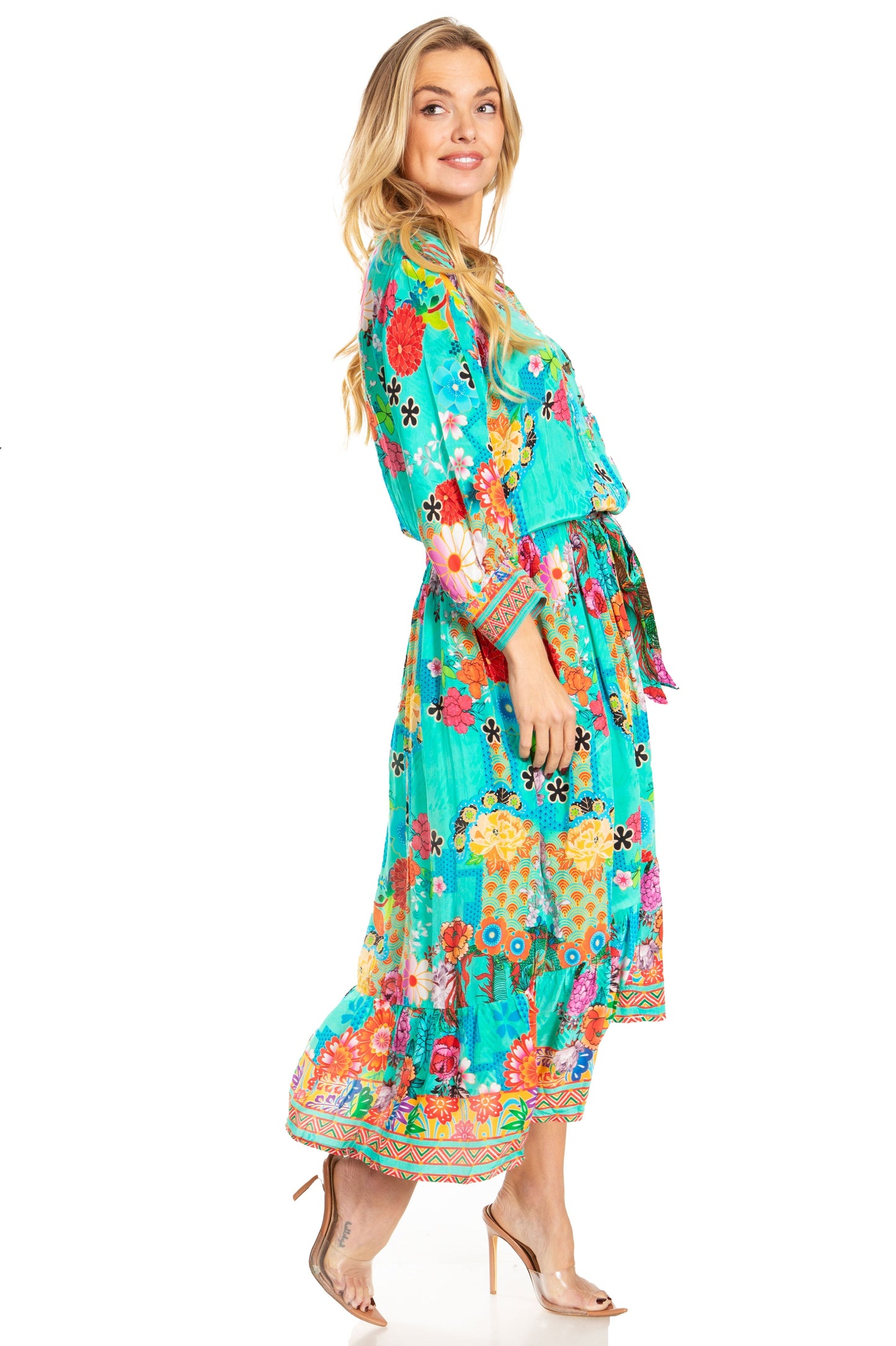 Sakkas Andreas Women's Maxi Dress with Ruffles and Buttons - Concordia Style Boutique