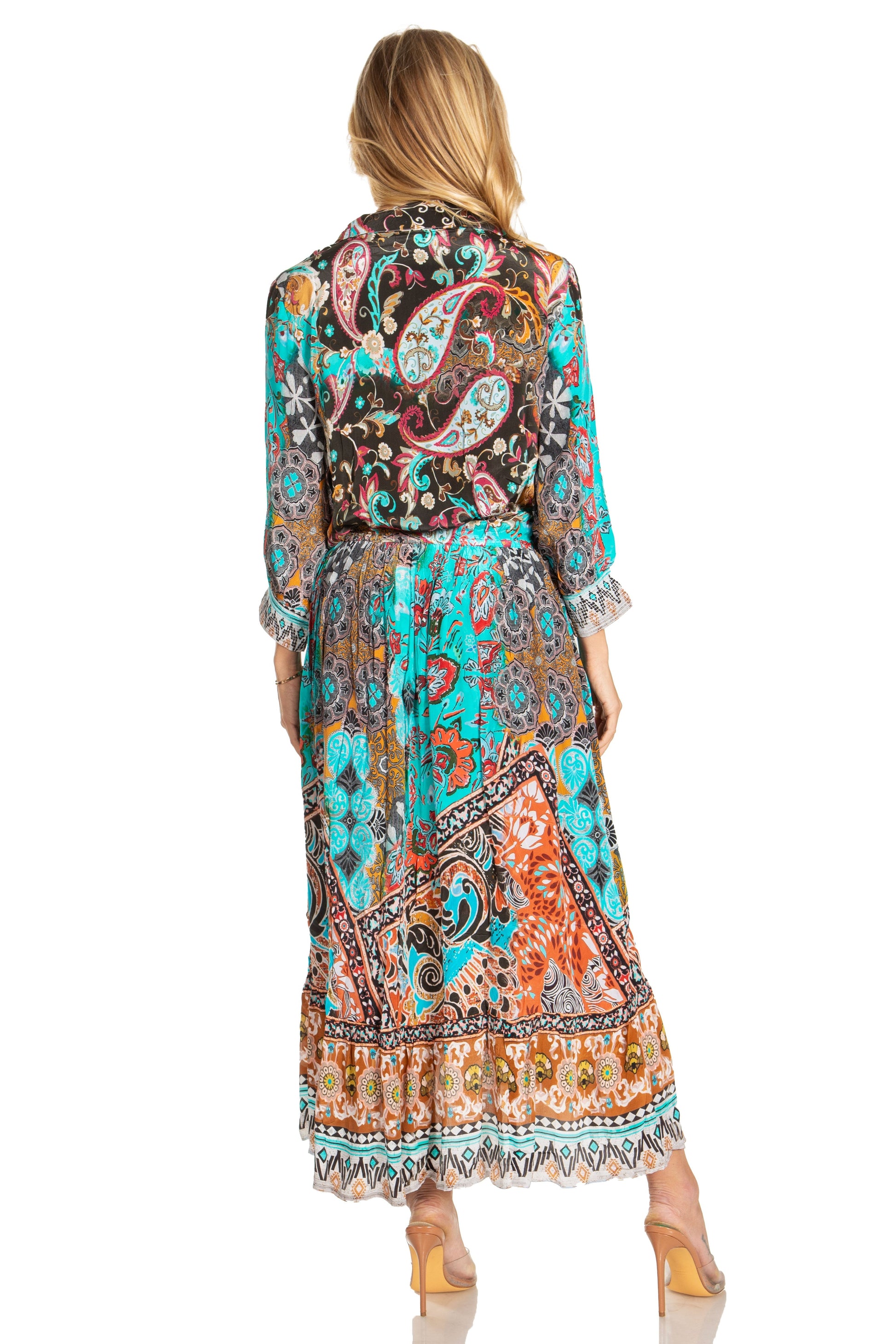 Sakkas Andreas Women's Maxi Dress with Ruffles and Buttons - Concordia Style Boutique