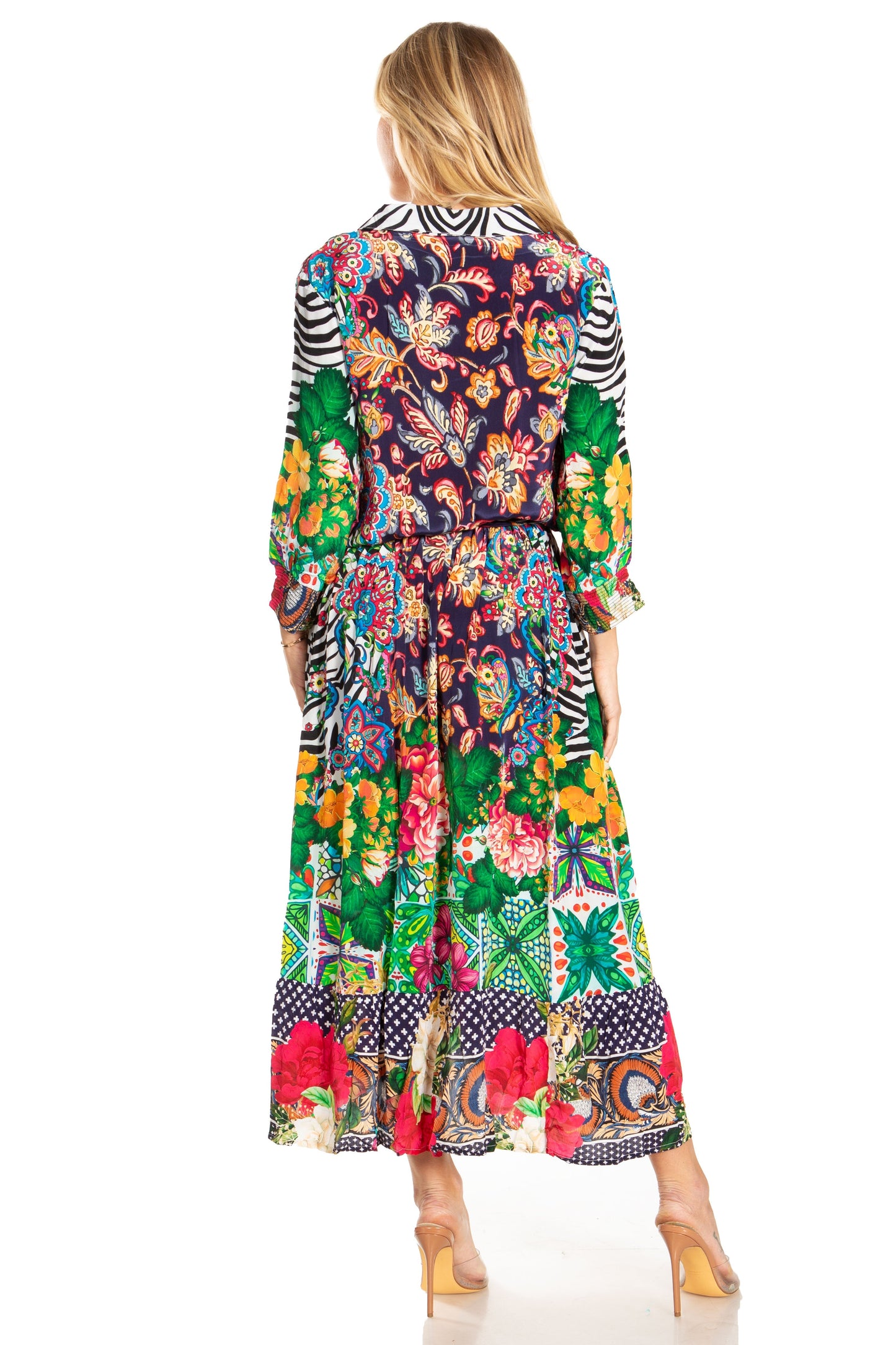 Sakkas Andreas Women's Maxi Dress with Ruffles and Buttons - Concordia Style Boutique
