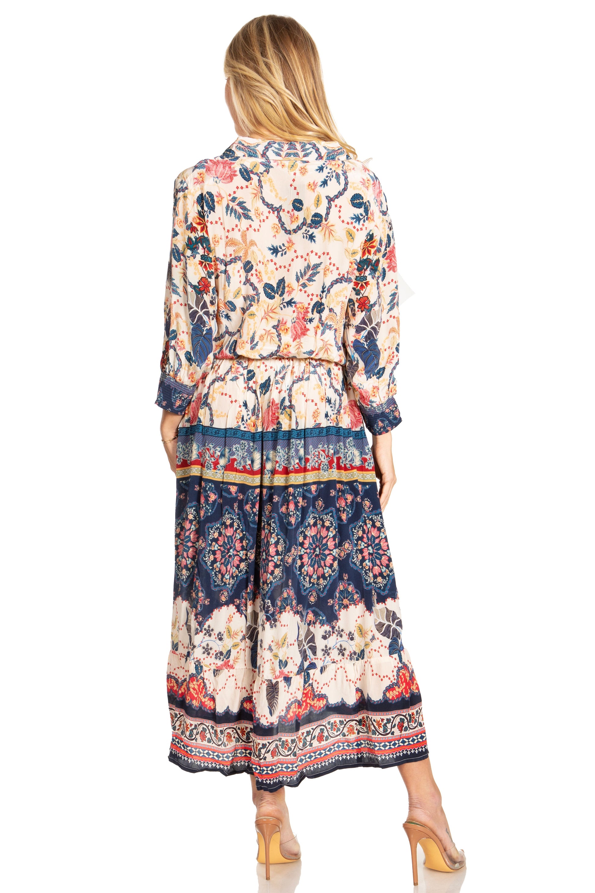 Sakkas Andreas Women's Maxi Dress with Ruffles and Buttons - Concordia Style Boutique
