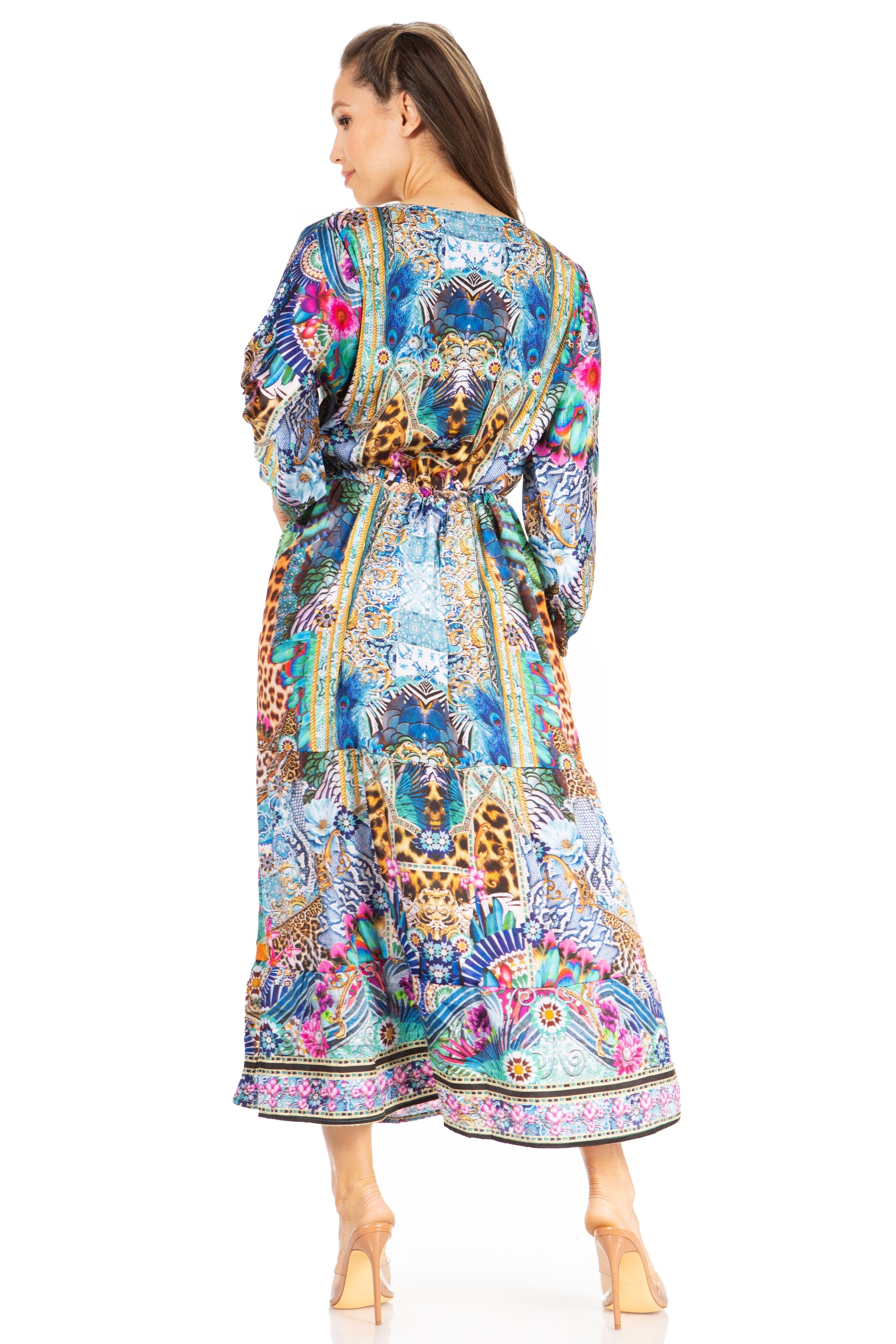 Sakkas Katty Floral Print Women's Boho Maxi Dress - Concordia Style Boutique