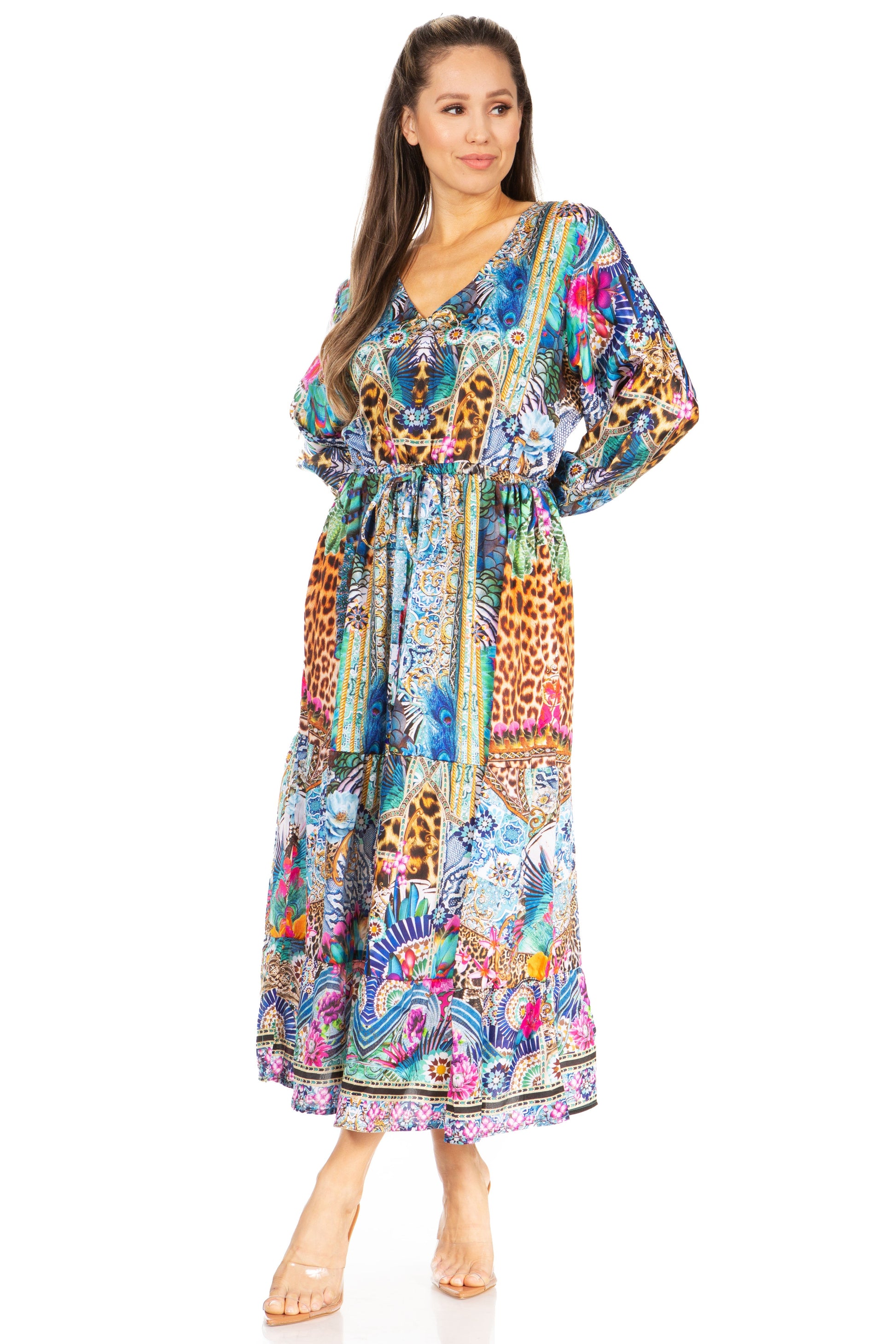 Sakkas Katty Floral Print Women's Boho Maxi Dress - Concordia Style Boutique