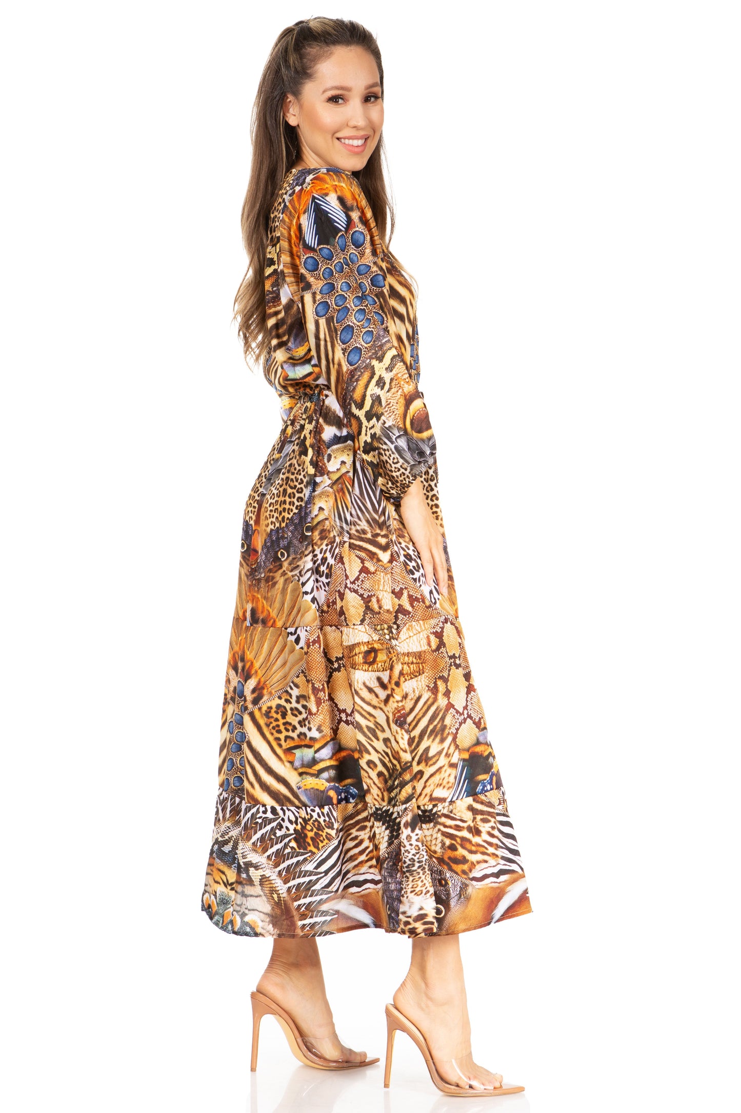 Sakkas Katty Floral Print Women's Boho Maxi Dress - Concordia Style Boutique