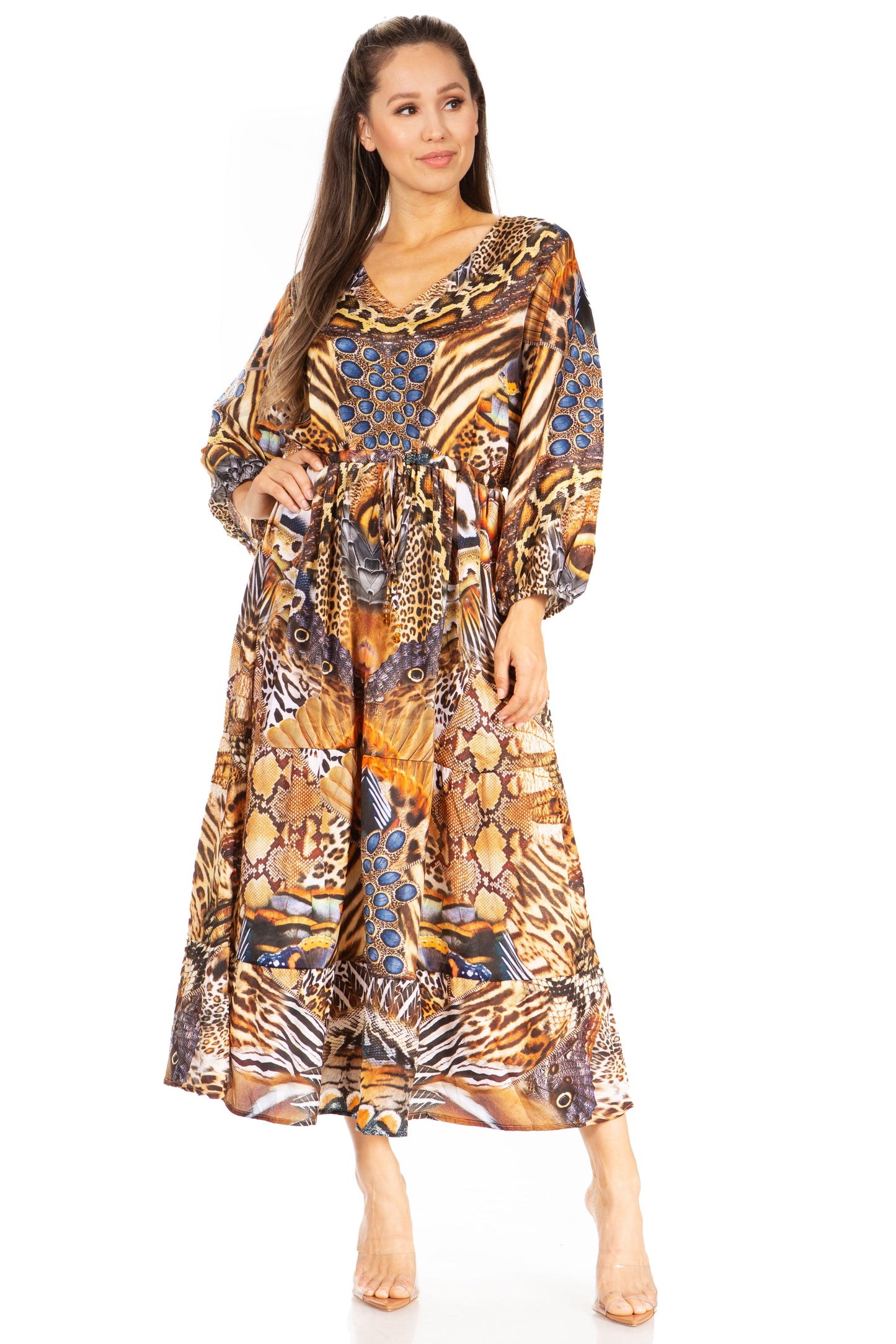 Sakkas Katty Floral Print Women's Boho Maxi Dress - Concordia Style Boutique