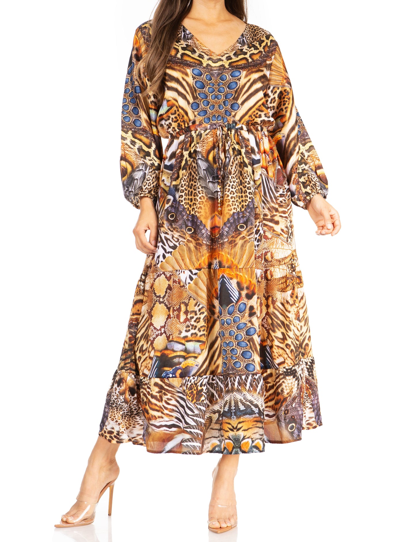 Sakkas Katty Floral Print Women's Boho Maxi Dress - Concordia Style Boutique