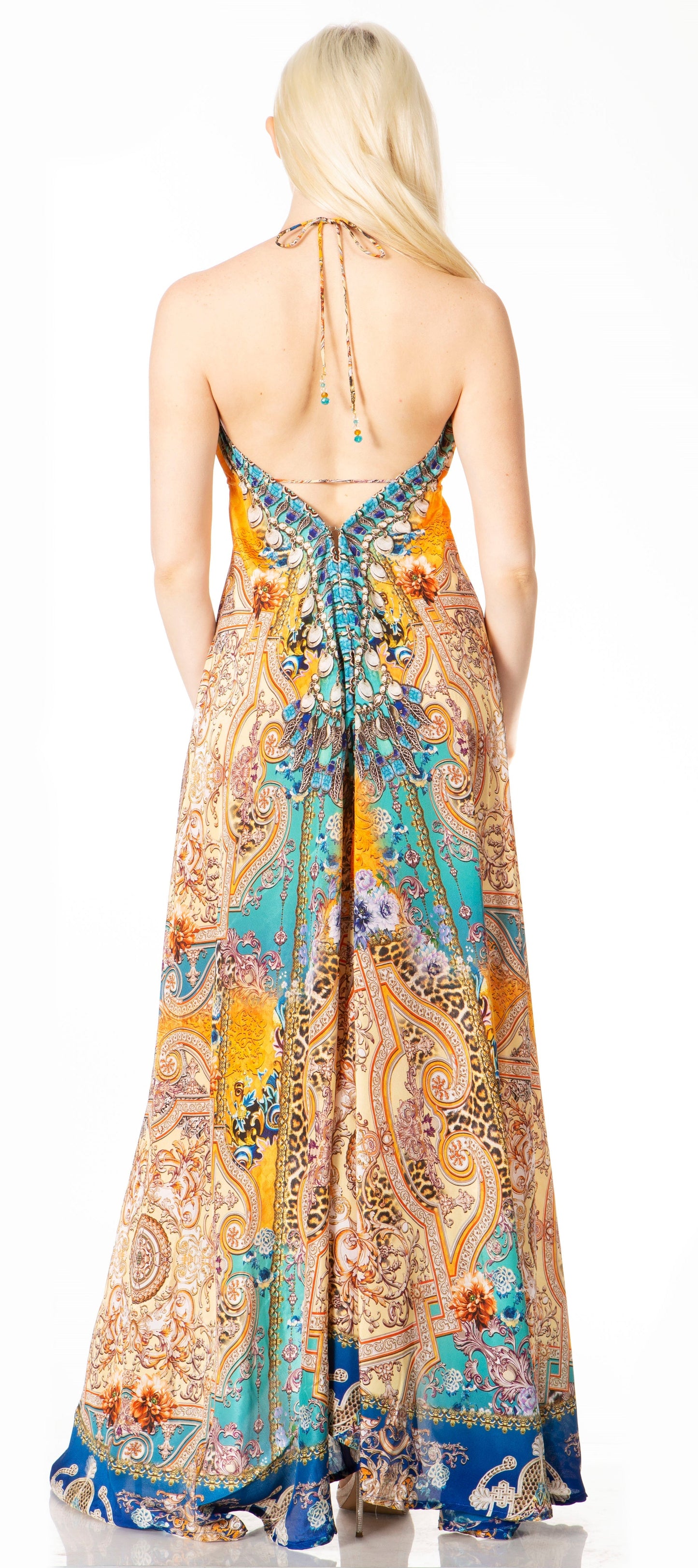 Sakkas Lizi 2 Women's High-Low Halter Maxi Dress for Beach and Vacation Parties - Concordia Style Boutique