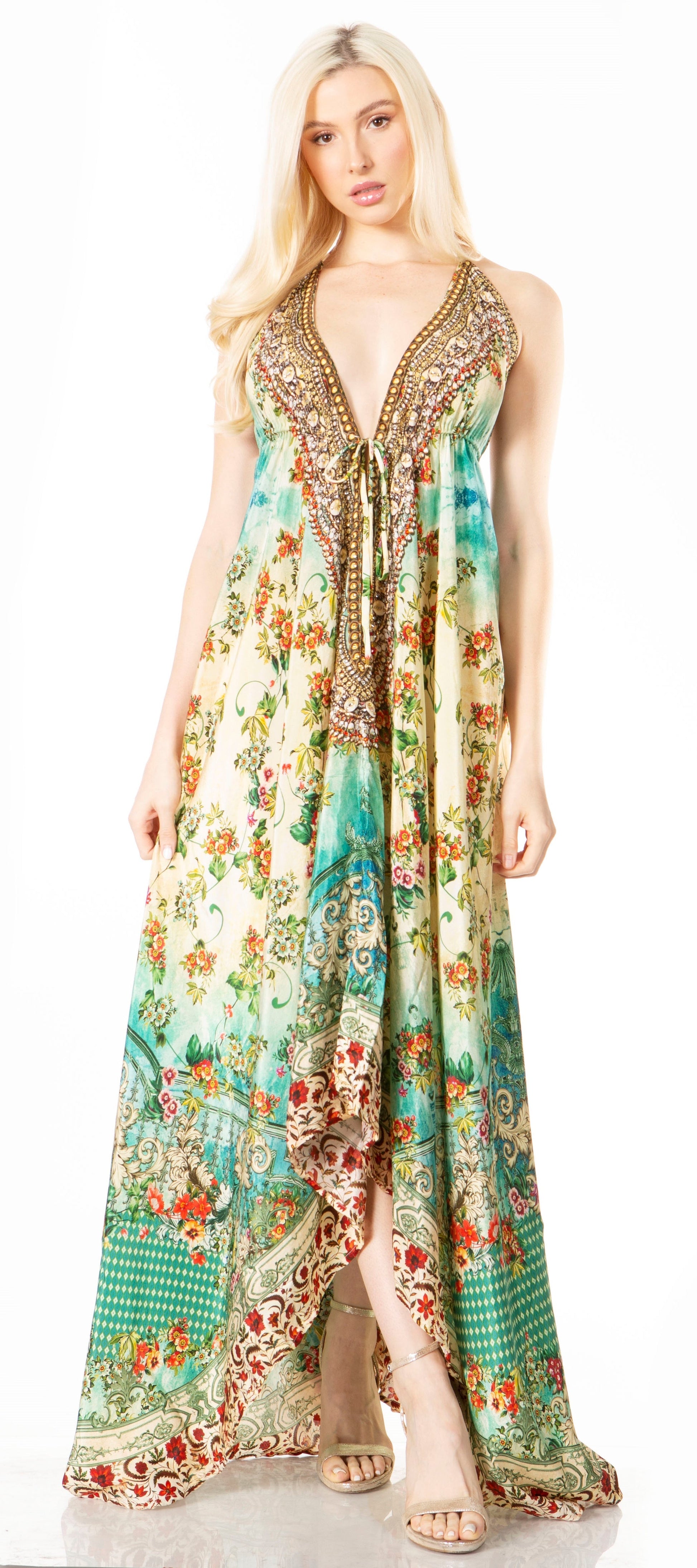 Sakkas Lizi 2 Women's High-Low Halter Maxi Dress for Beach and Vacation Parties - Concordia Style Boutique