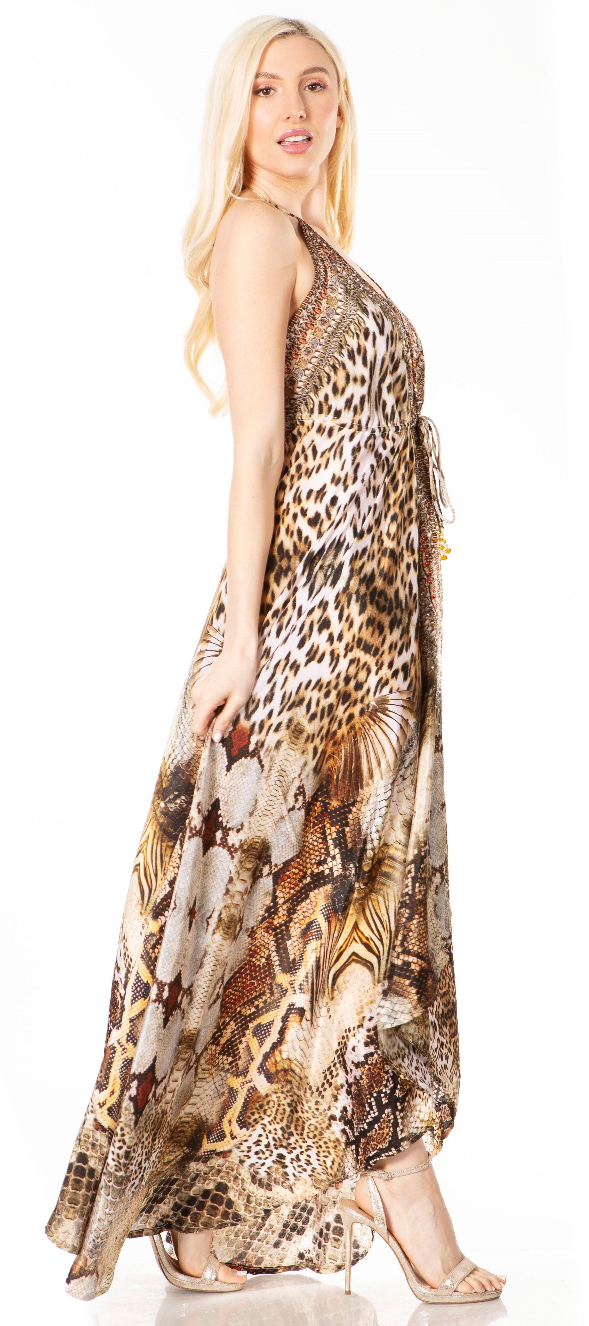 Sakkas Lizi 2 Women's High-Low Halter Maxi Dress for Beach and Vacation Parties - Concordia Style Boutique