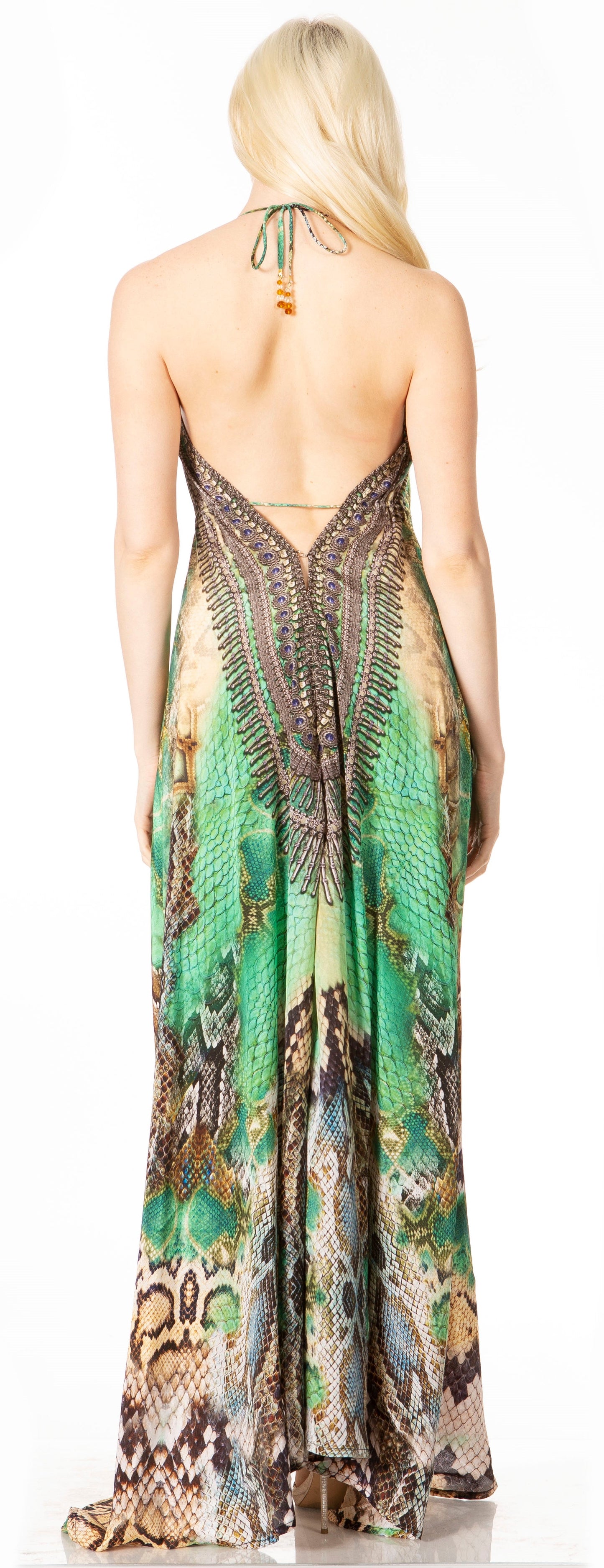 Sakkas Lizi 2 Women's High-Low Halter Maxi Dress for Beach and Vacation Parties - Concordia Style Boutique