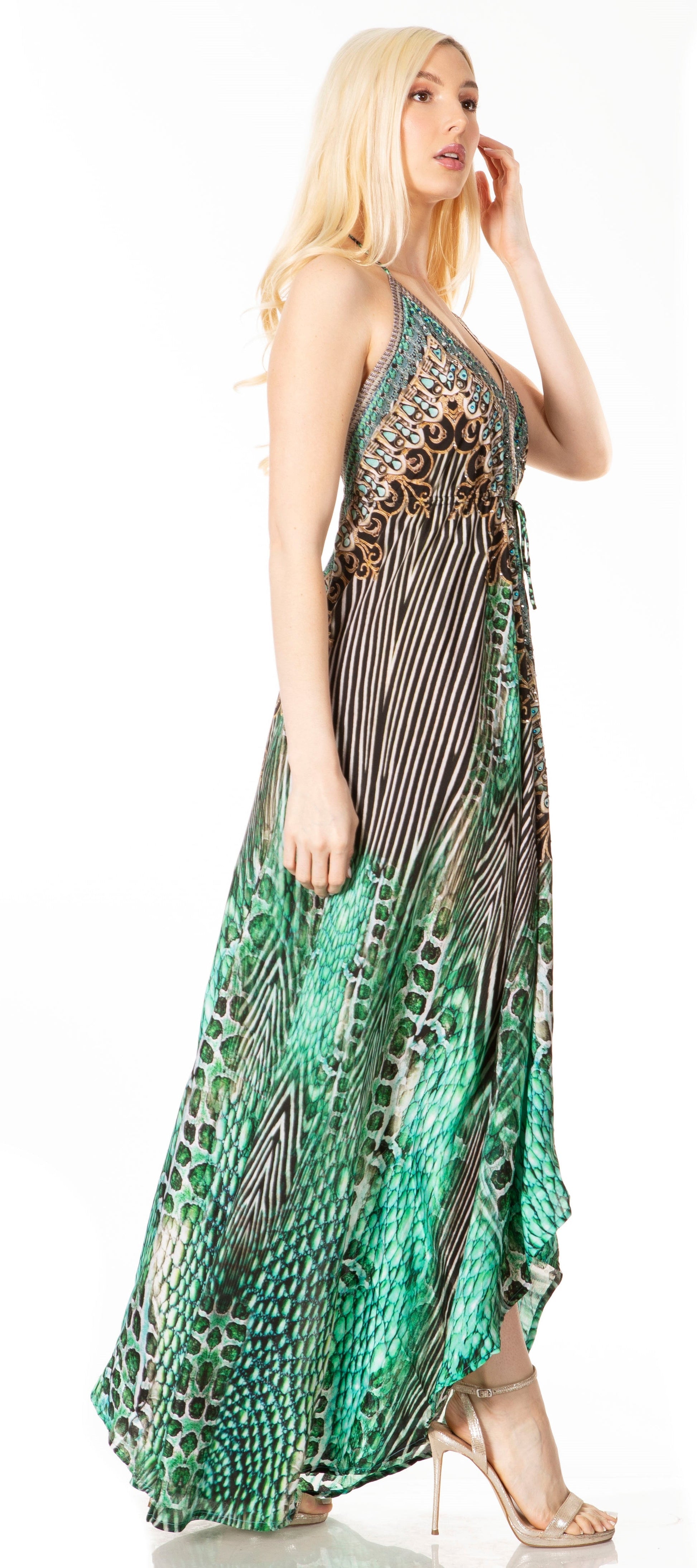 Sakkas Lizi 2 Women's High-Low Halter Maxi Dress for Beach and Vacation Parties - Concordia Style Boutique