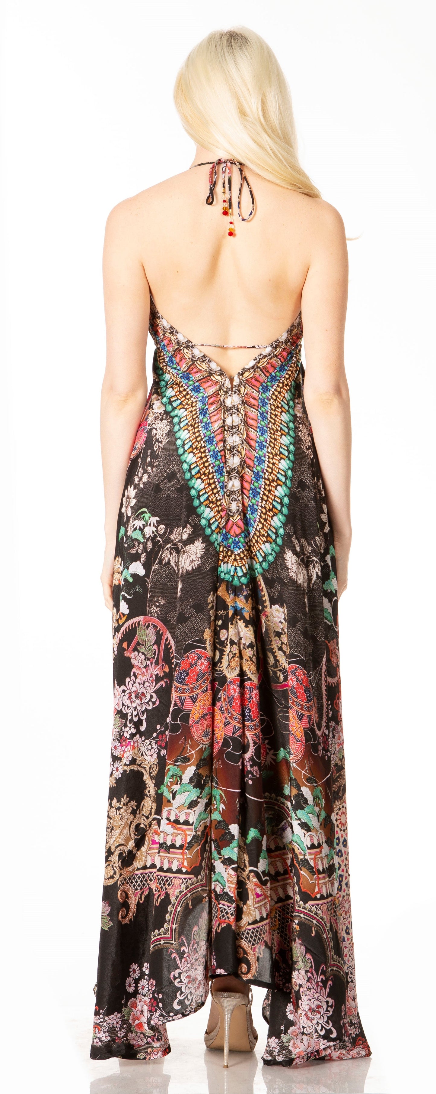 Sakkas Lizi 2 Women's High-Low Halter Maxi Dress for Beach and Vacation Parties - Concordia Style Boutique
