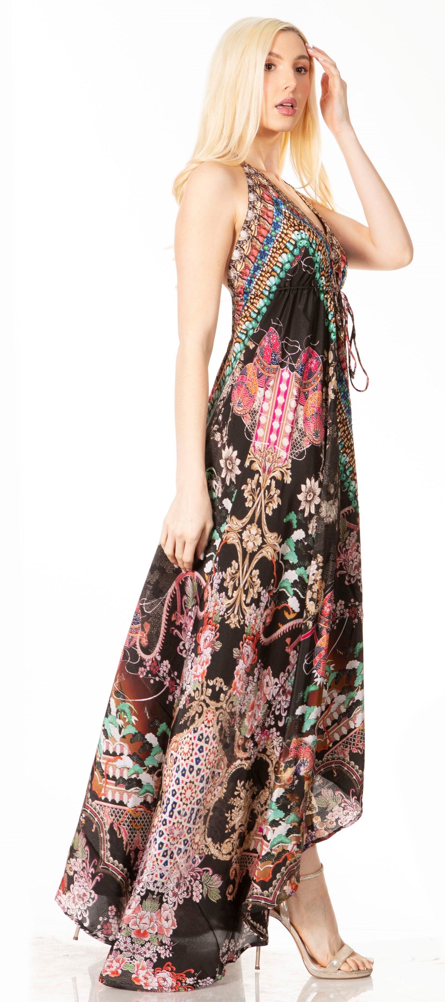Sakkas Lizi 2 Women's High-Low Halter Maxi Dress for Beach and Vacation Parties - Concordia Style Boutique