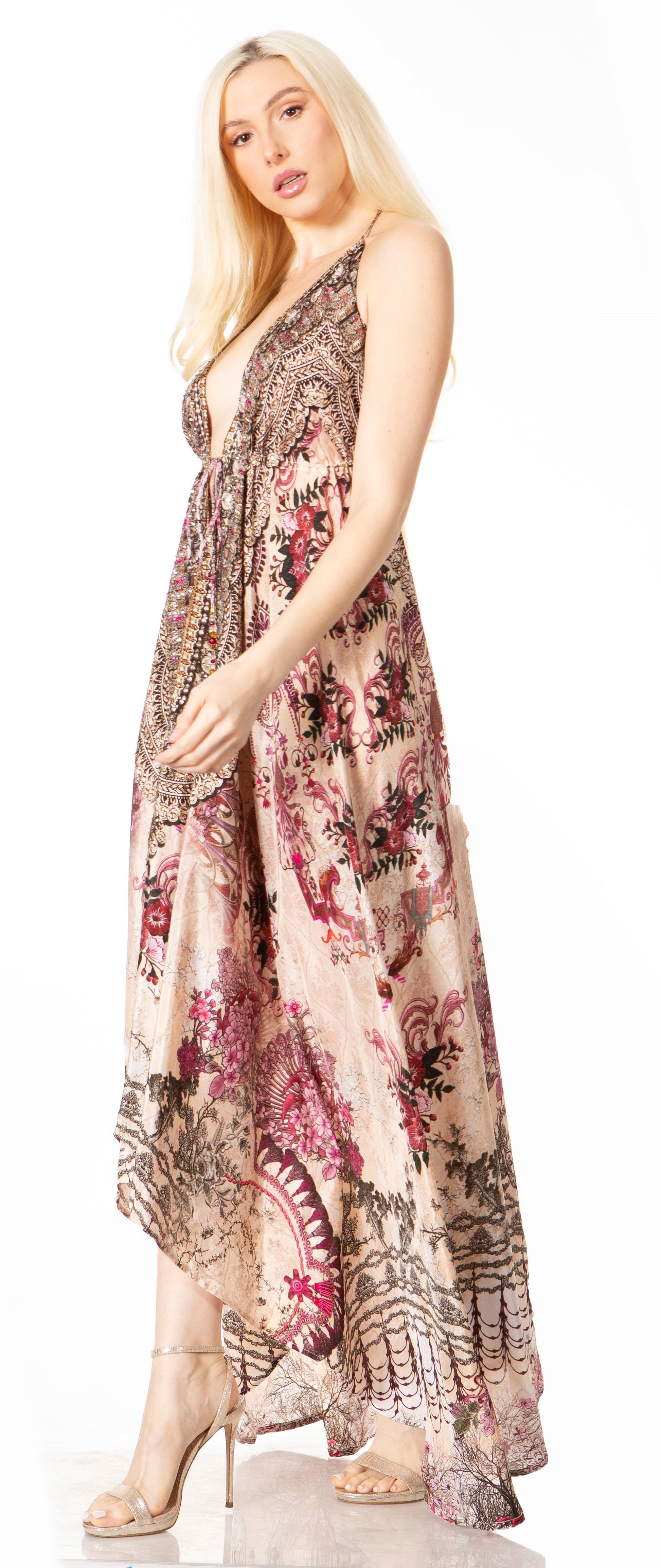 Sakkas Lizi 2 Women's High-Low Halter Maxi Dress for Beach and Vacation Parties - Concordia Style Boutique