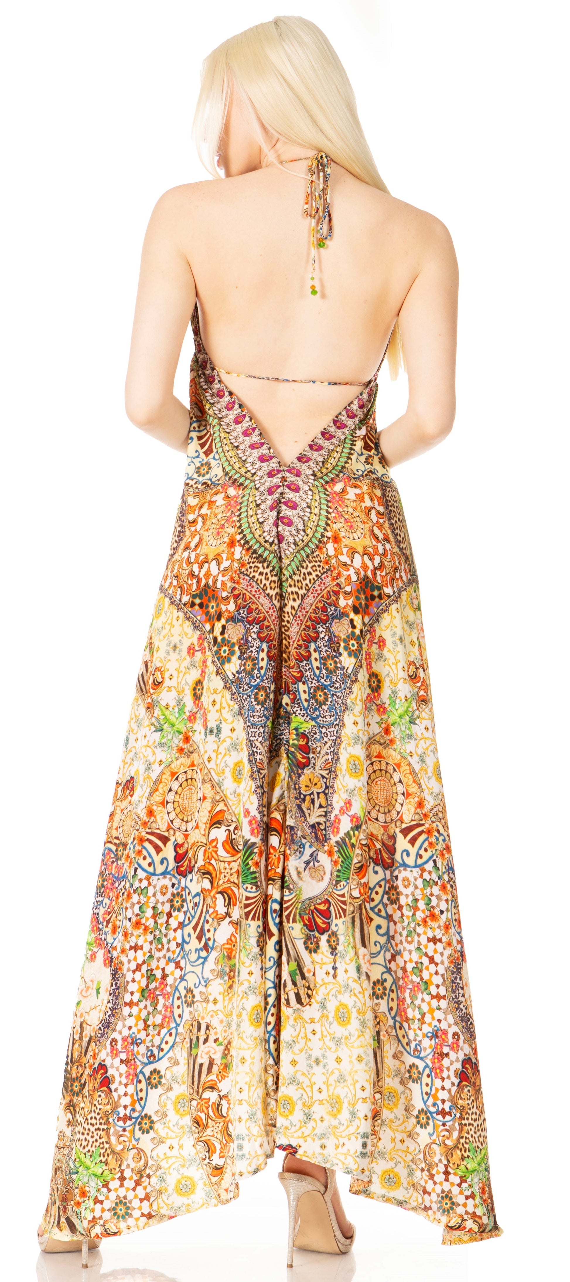 Sakkas Lizi 2 Women's High-Low Halter Maxi Dress for Beach and Vacation Parties - Concordia Style Boutique