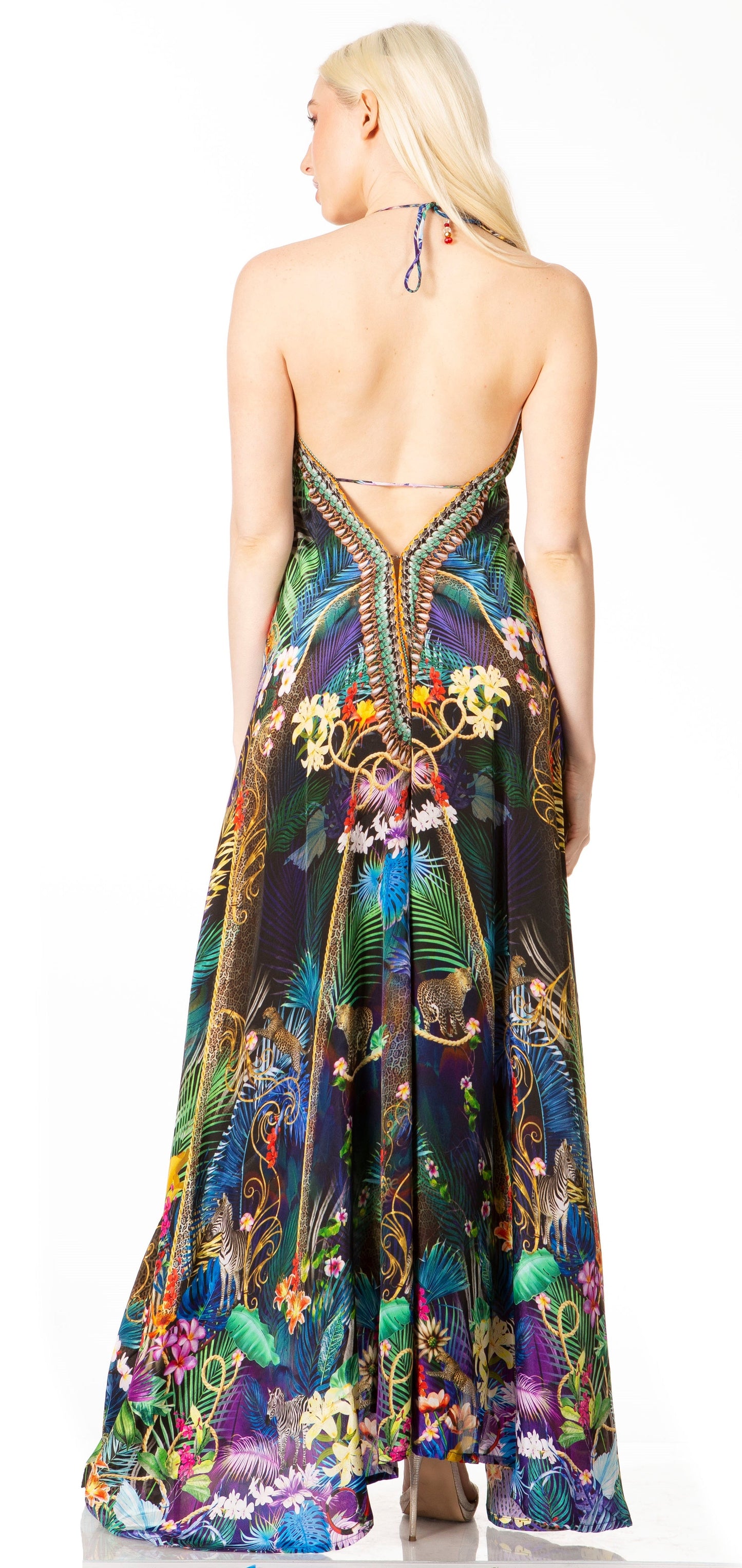 Sakkas Lizi 2 Women's High-Low Halter Maxi Dress for Beach and Vacation Parties - Concordia Style Boutique