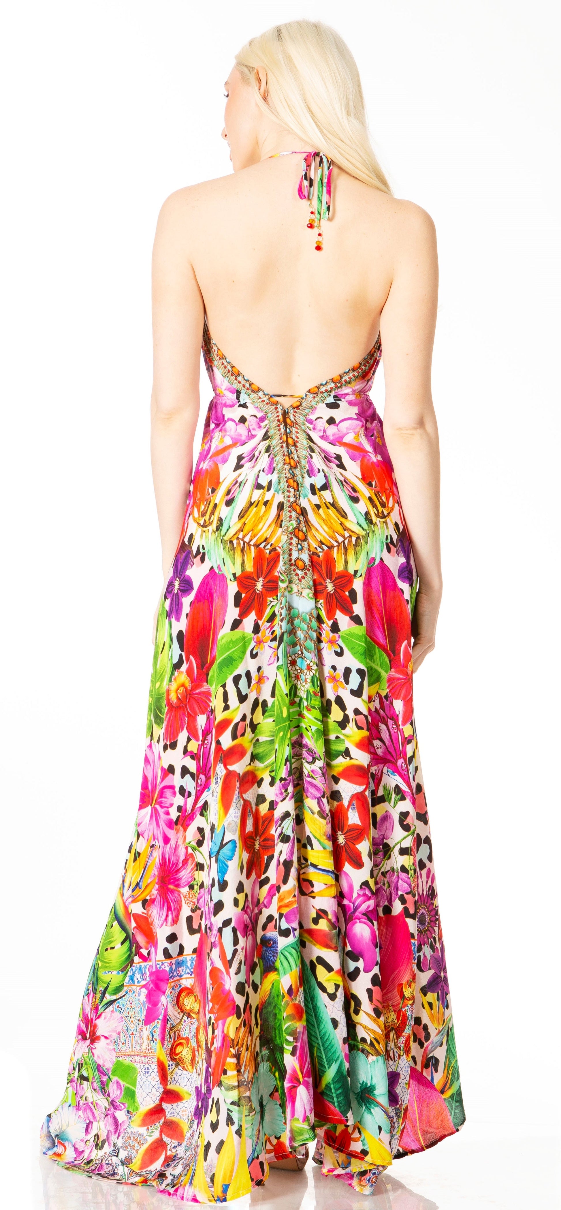 Sakkas Lizi 2 Women's High-Low Halter Maxi Dress for Beach and Vacation Parties - Concordia Style Boutique