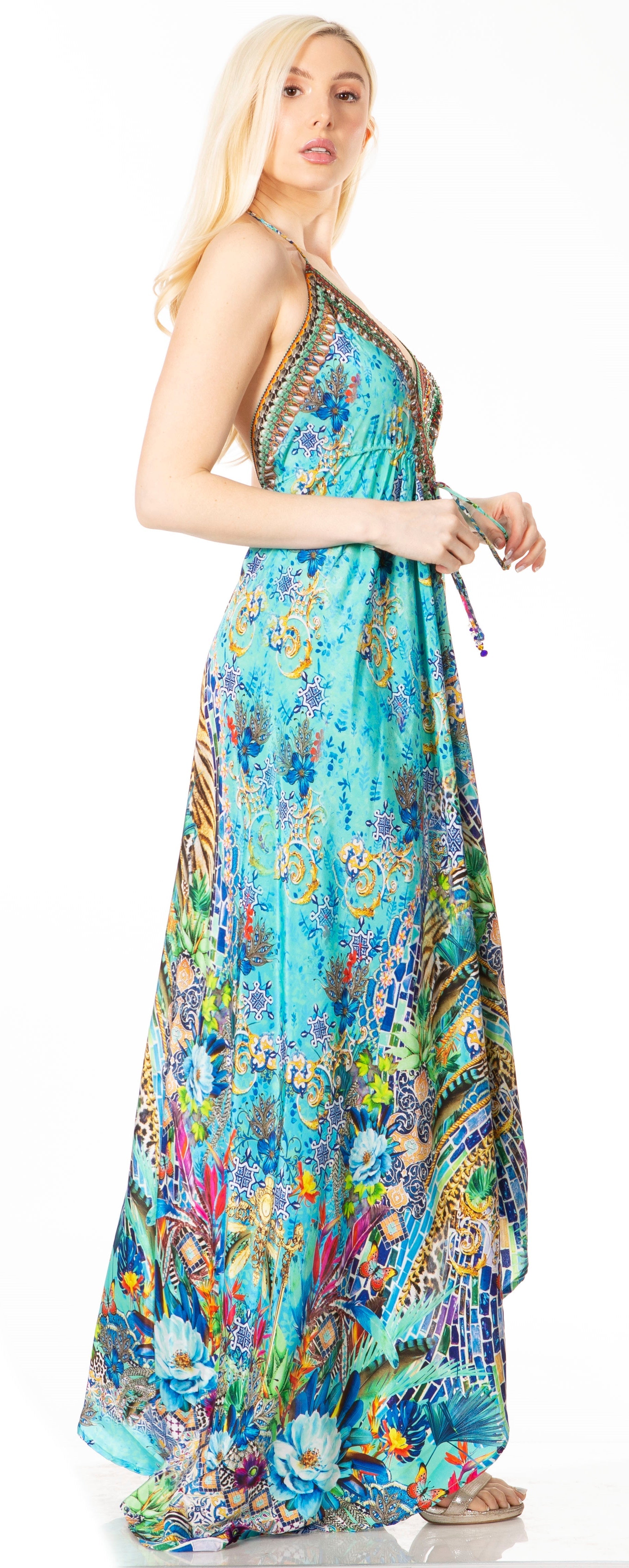Sakkas Lizi 2 Women's High-Low Halter Maxi Dress for Beach and Vacation Parties - Concordia Style Boutique