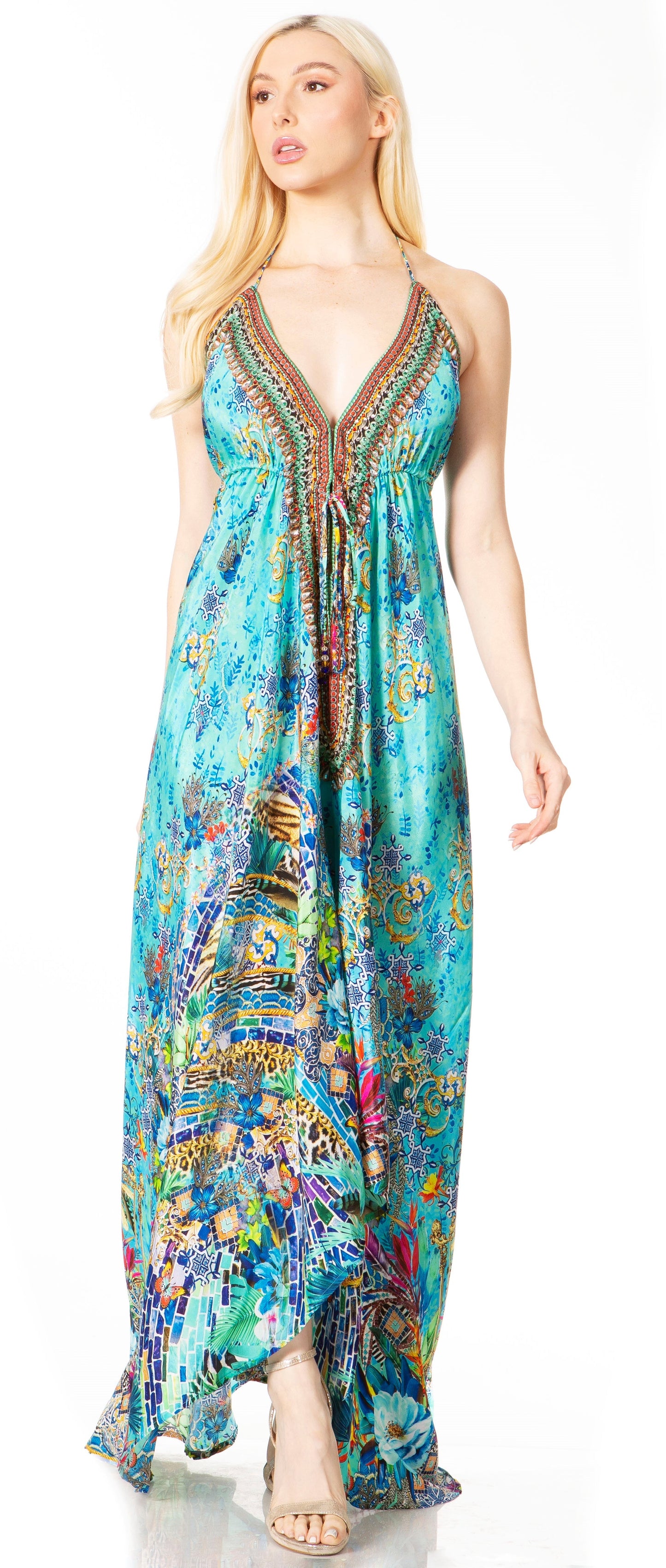Sakkas Lizi 2 Women's High-Low Halter Maxi Dress for Beach and Vacation Parties - Premium dresses from Sakkas Store - Just $54.99! Shop now at Concordia Style Boutique
