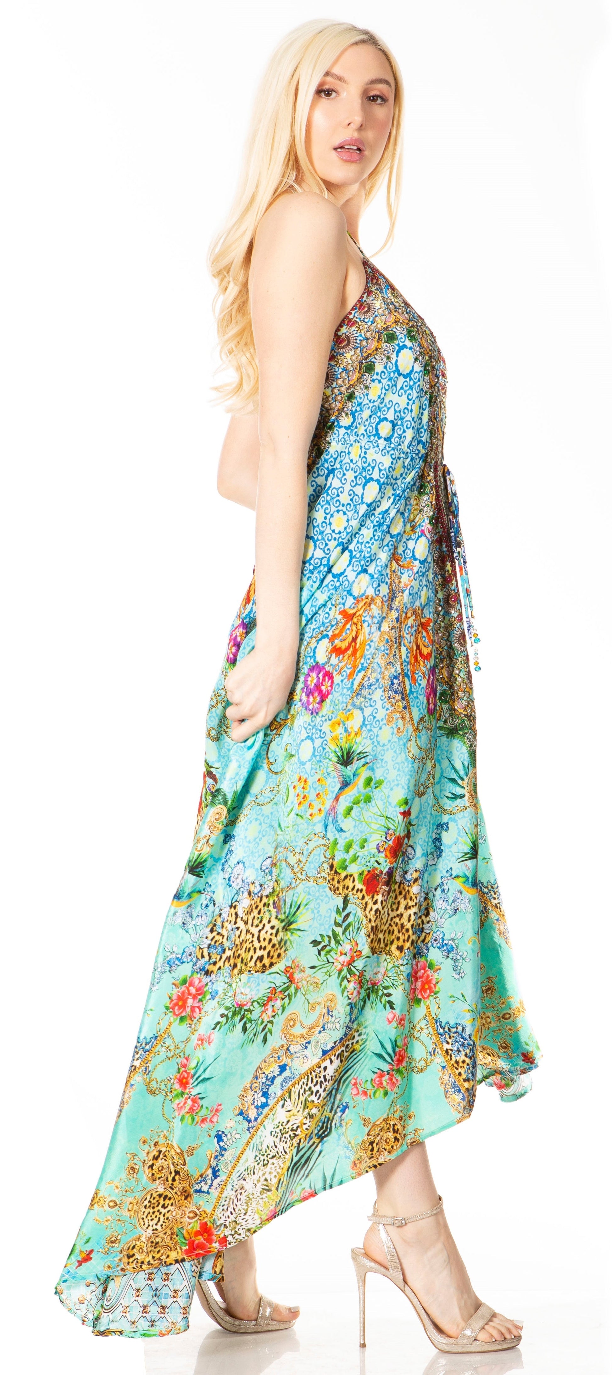 Sakkas Lizi 2 Women's High-Low Halter Maxi Dress for Beach and Vacation Parties - Concordia Style Boutique