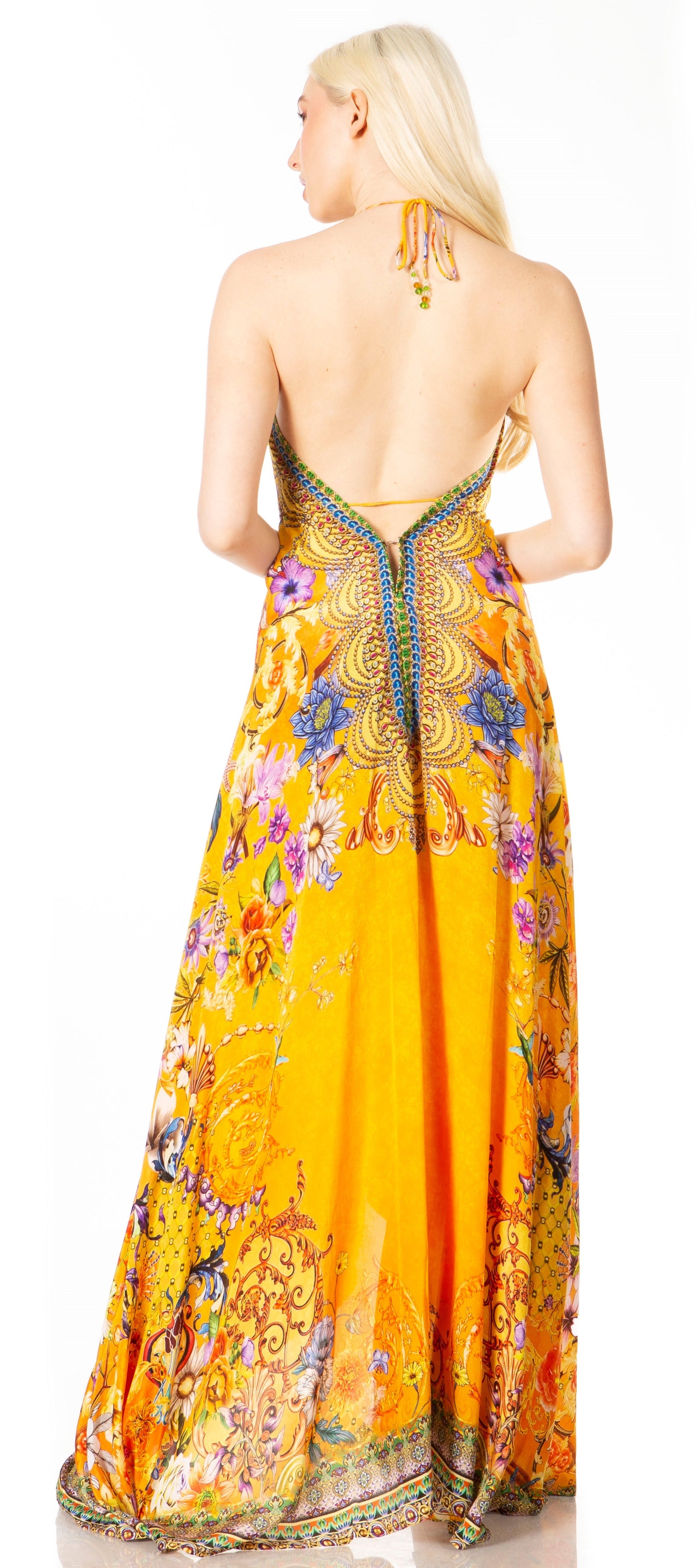 Sakkas Lizi 2 Women's High-Low Halter Maxi Dress for Beach and Vacation Parties - Concordia Style Boutique