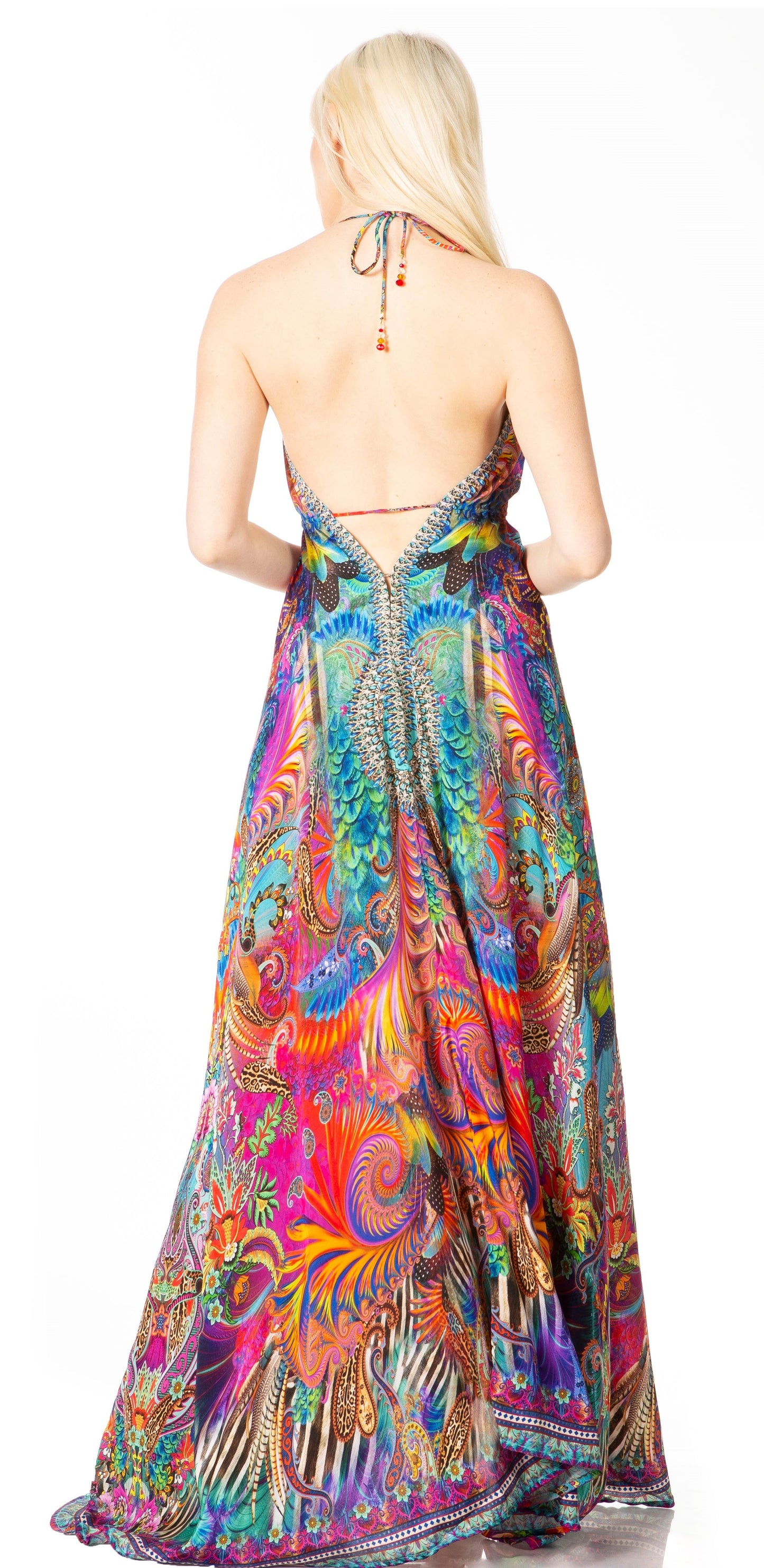 Sakkas Lizi 2 Women's High-Low Halter Maxi Dress for Beach and Vacation Parties - Concordia Style Boutique