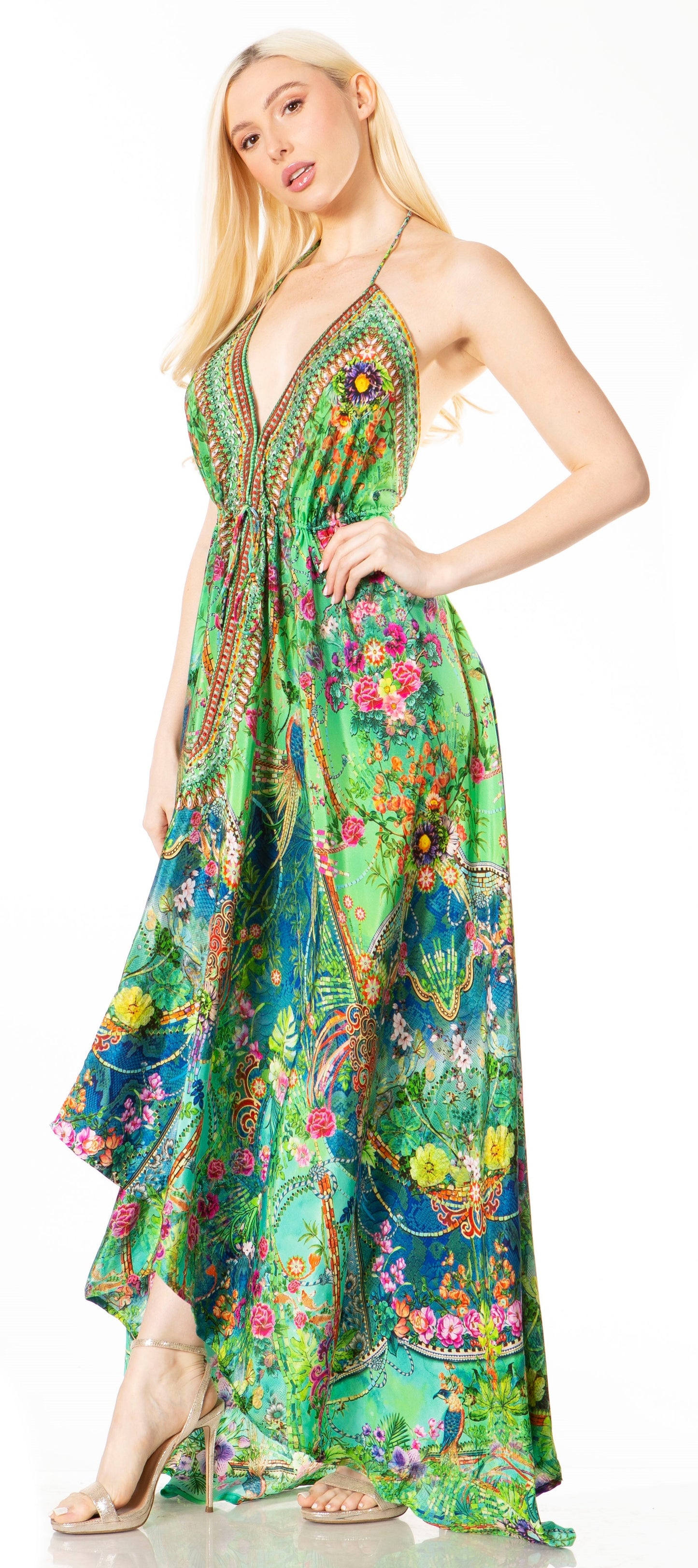 Sakkas Lizi 2 Women's High-Low Halter Maxi Dress for Beach and Vacation Parties - Concordia Style Boutique