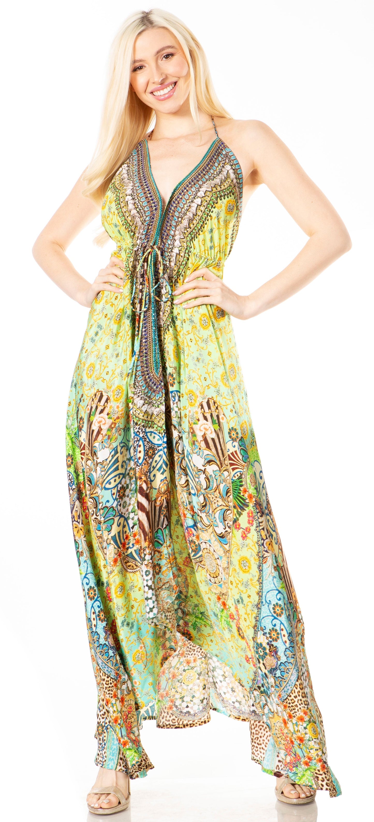 Sakkas Lizi 2 Women's High-Low Halter Maxi Dress for Beach and Vacation Parties - Concordia Style Boutique