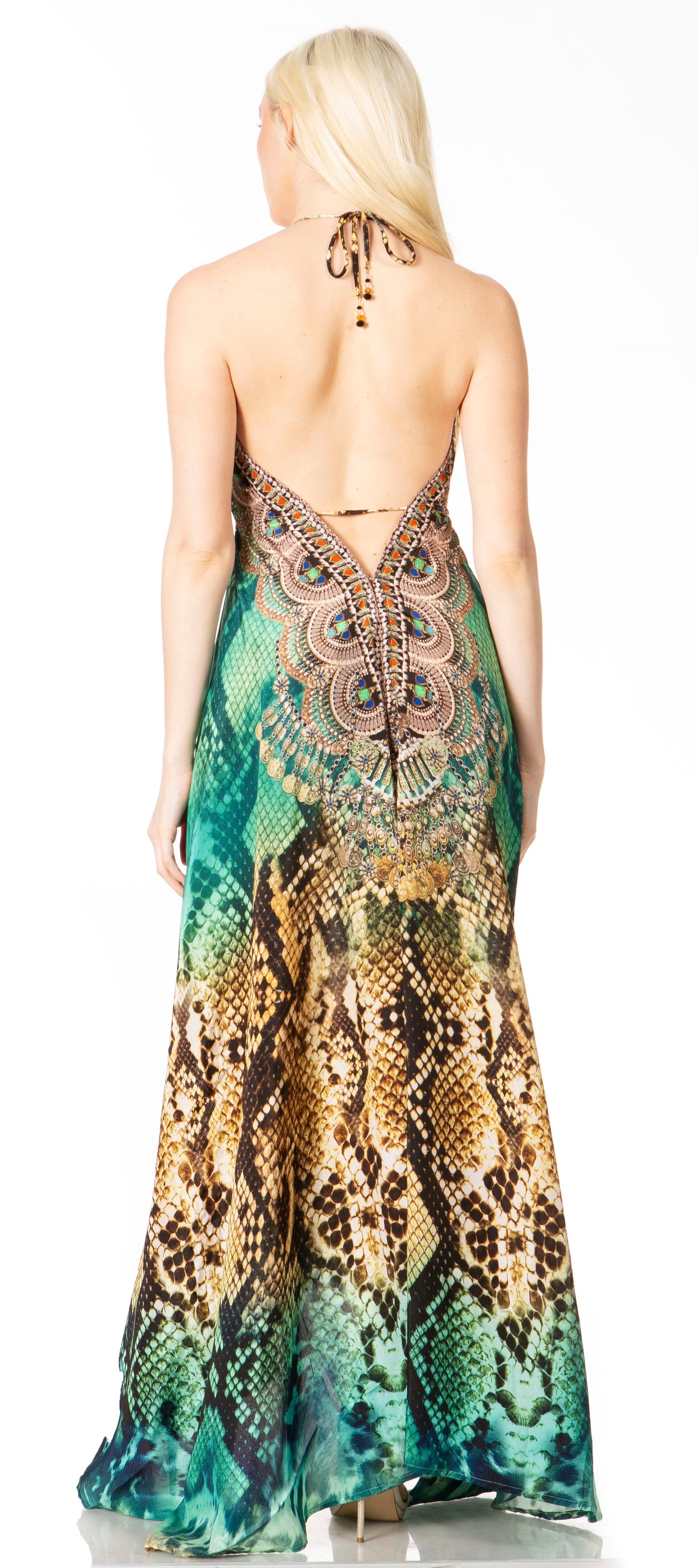 Sakkas Lizi 2 Women's High-Low Halter Maxi Dress for Beach and Vacation Parties - Concordia Style Boutique