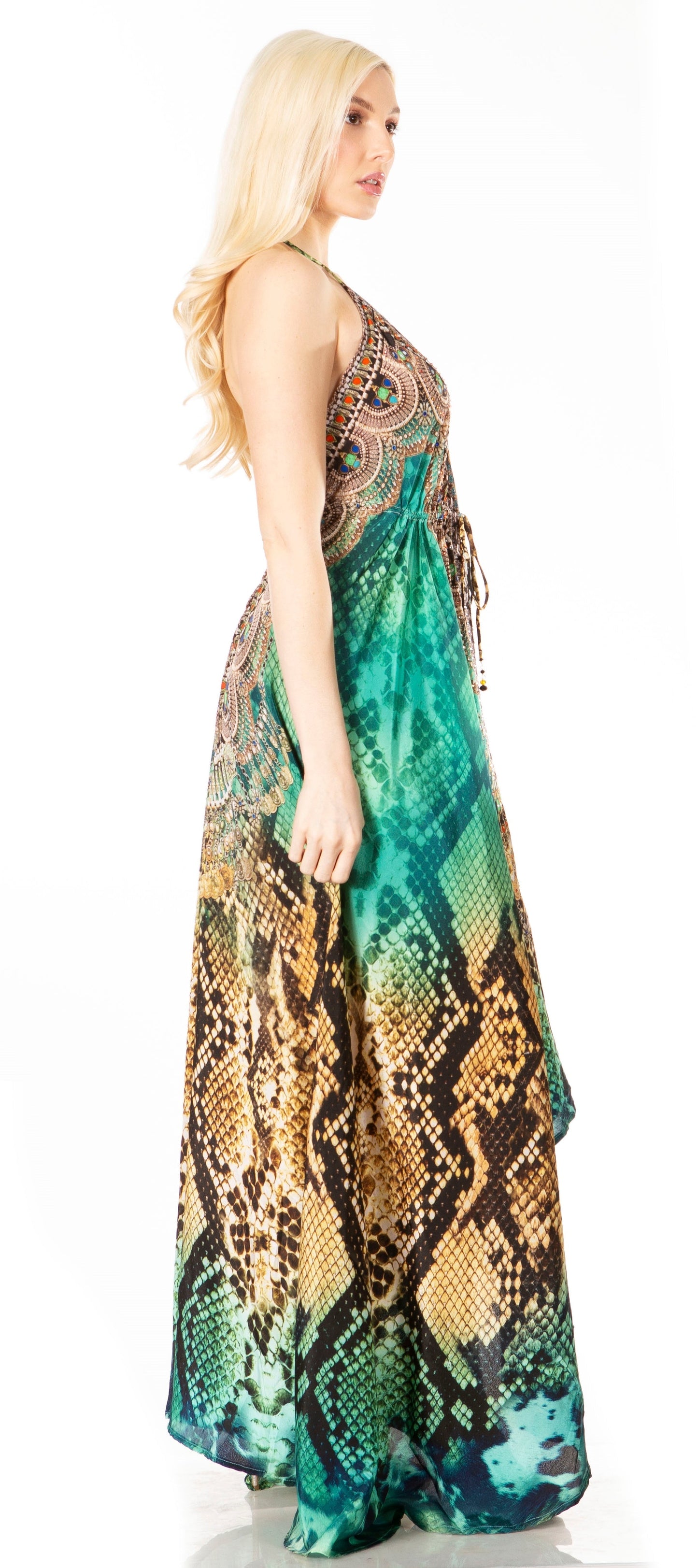 Sakkas Lizi 2 Women's High-Low Halter Maxi Dress for Beach and Vacation Parties - Concordia Style Boutique