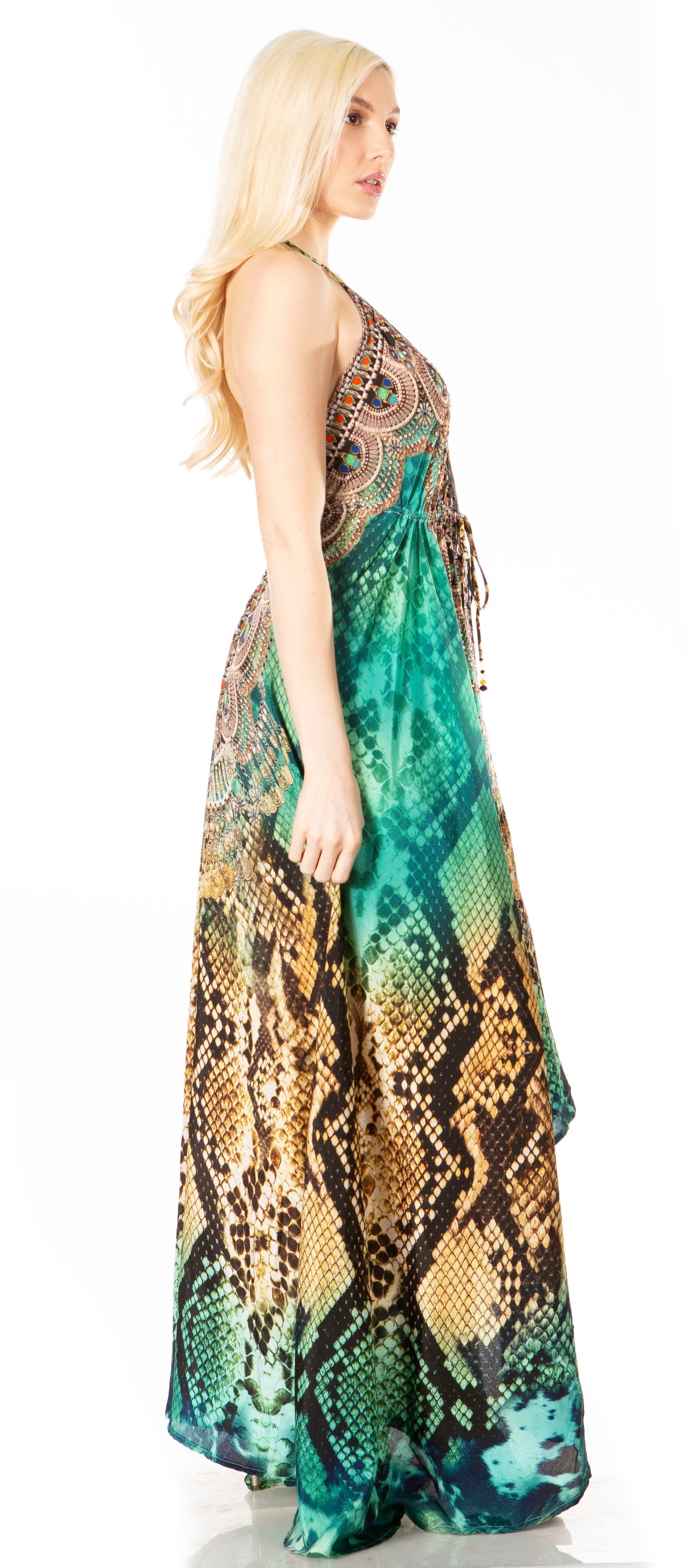 Sakkas Lizi 2 Women's High-Low Halter Maxi Dress for Beach and Vacation Parties - Concordia Style Boutique