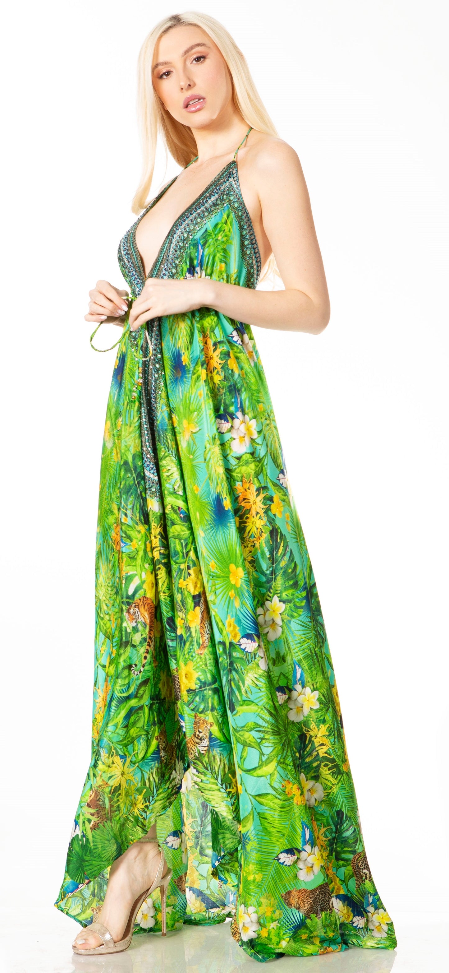 Sakkas Lizi 2 Women's High-Low Halter Maxi Dress for Beach and Vacation Parties - Concordia Style Boutique