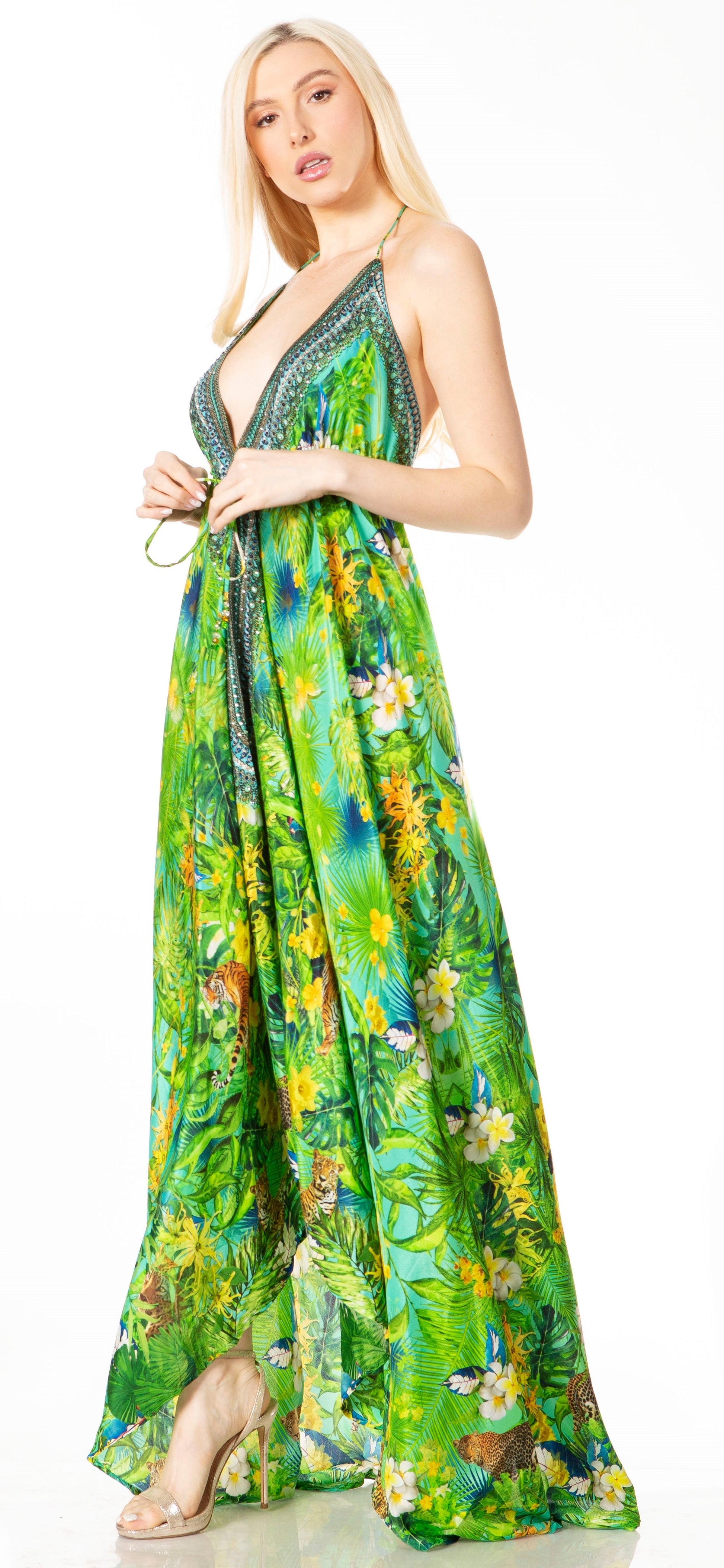 Sakkas Lizi 2 Women's High-Low Halter Maxi Dress for Beach and Vacation Parties - Concordia Style Boutique