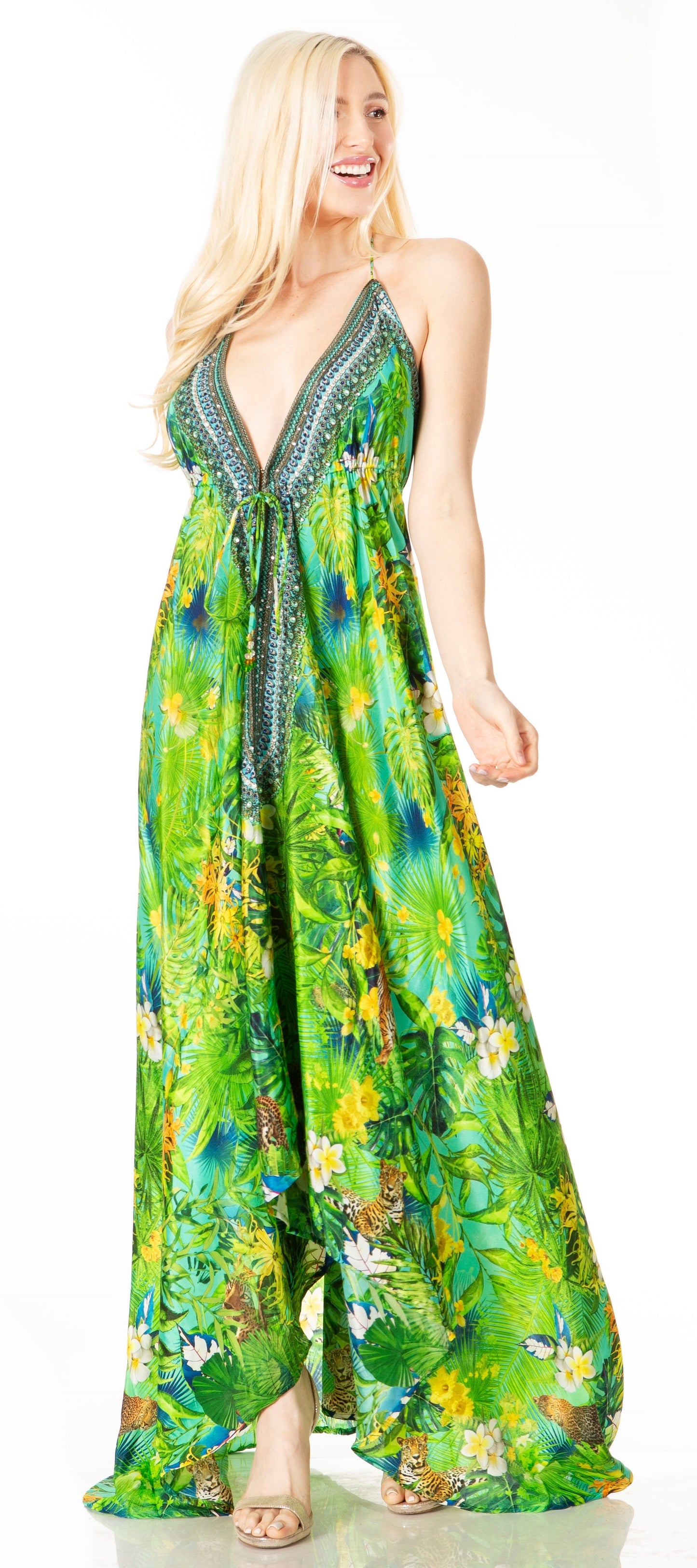 Sakkas Lizi 2 Women's High-Low Halter Maxi Dress for Beach and Vacation Parties - Concordia Style Boutique