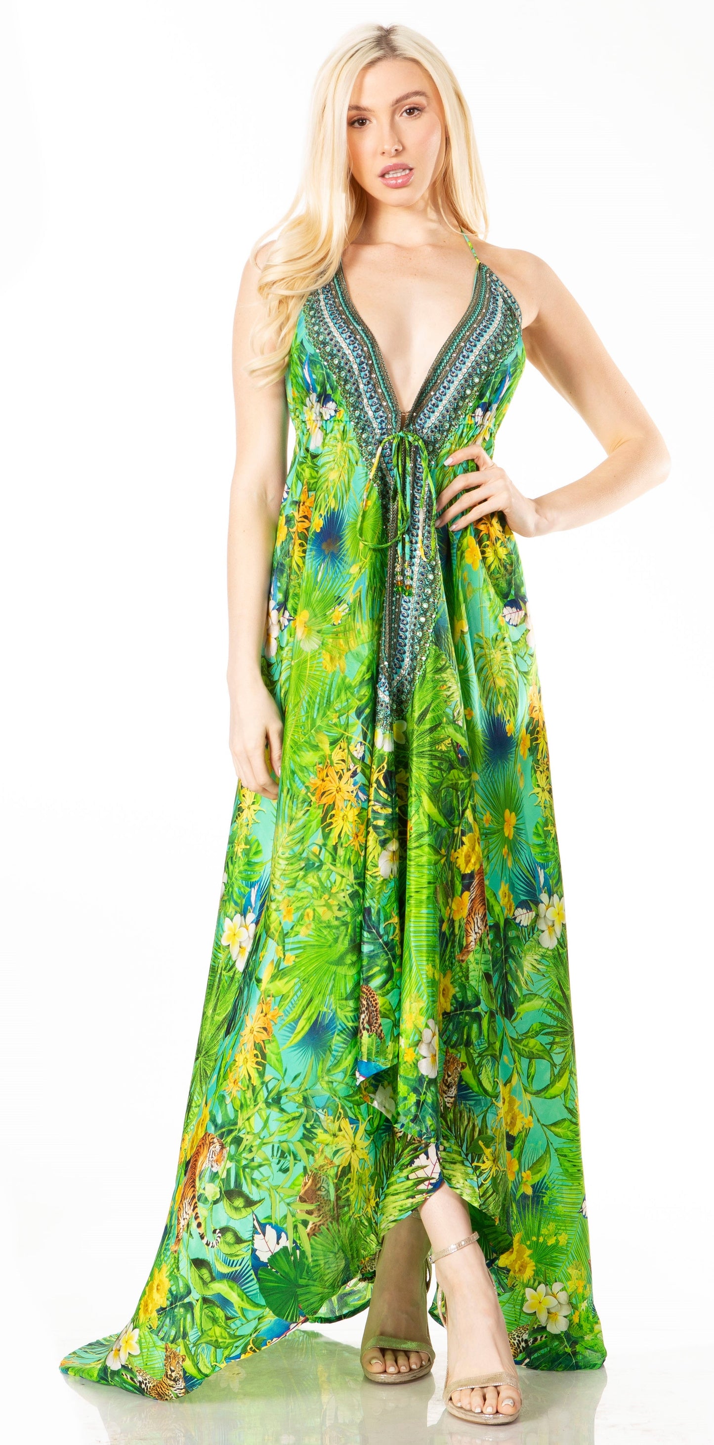 Sakkas Lizi 2 Women's High-Low Halter Maxi Dress for Beach and Vacation Parties - Concordia Style Boutique