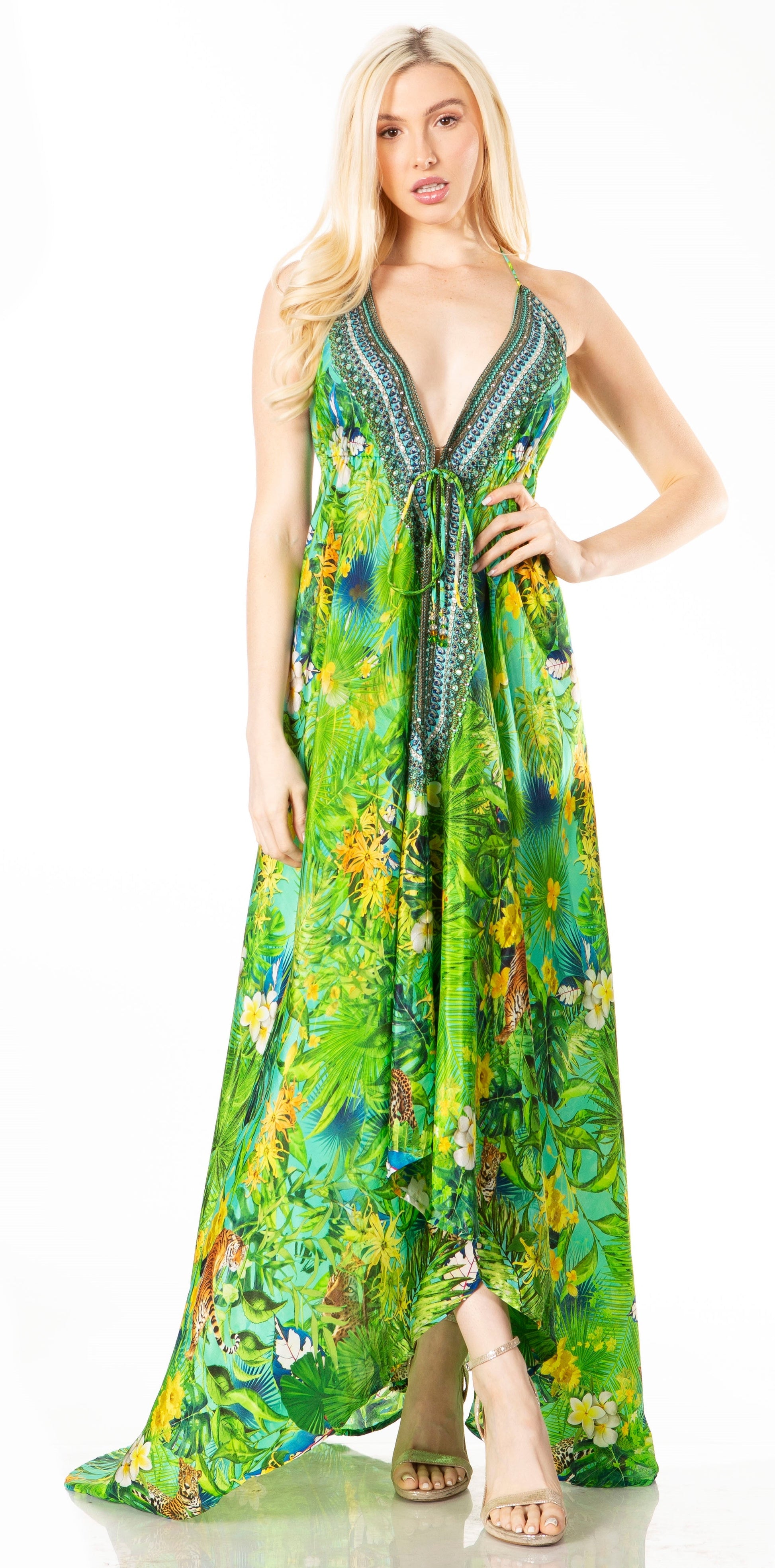 Sakkas Lizi 2 Women's High-Low Halter Maxi Dress for Beach and Vacation Parties - Concordia Style Boutique