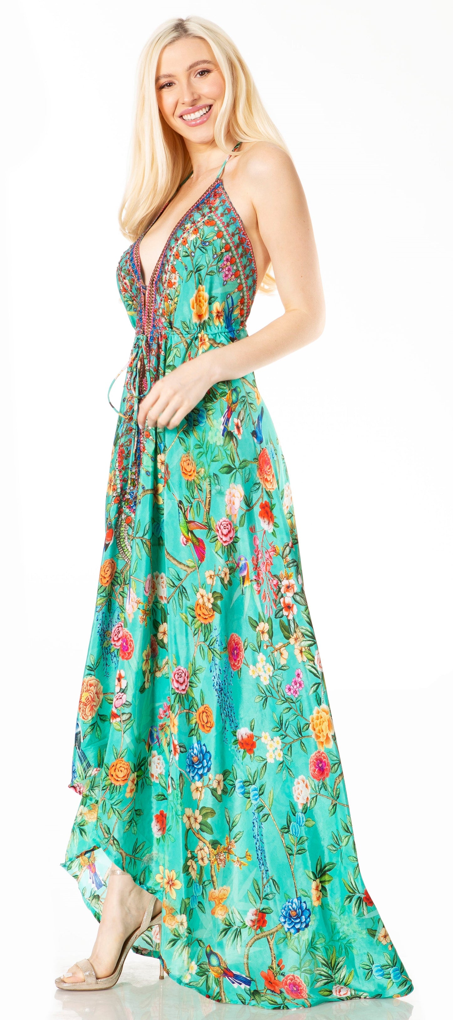 Sakkas Lizi 2 Women's High-Low Halter Maxi Dress for Beach and Vacation Parties - Concordia Style Boutique