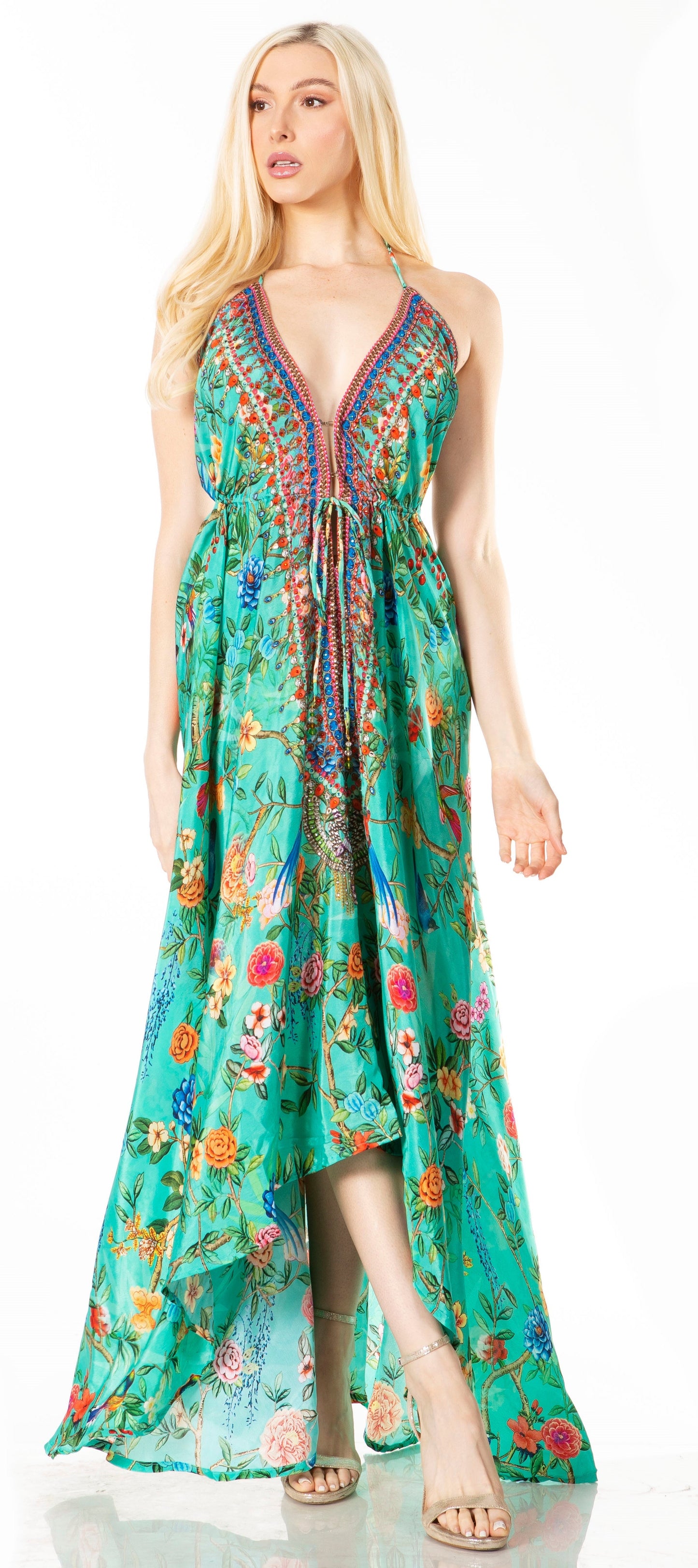 Sakkas Lizi 2 Women's High-Low Halter Maxi Dress for Beach and Vacation Parties - Concordia Style Boutique