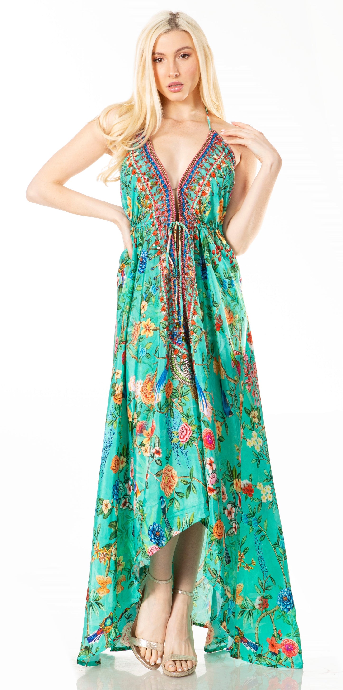 Sakkas Lizi 2 Women's High-Low Halter Maxi Dress for Beach and Vacation Parties - Concordia Style Boutique