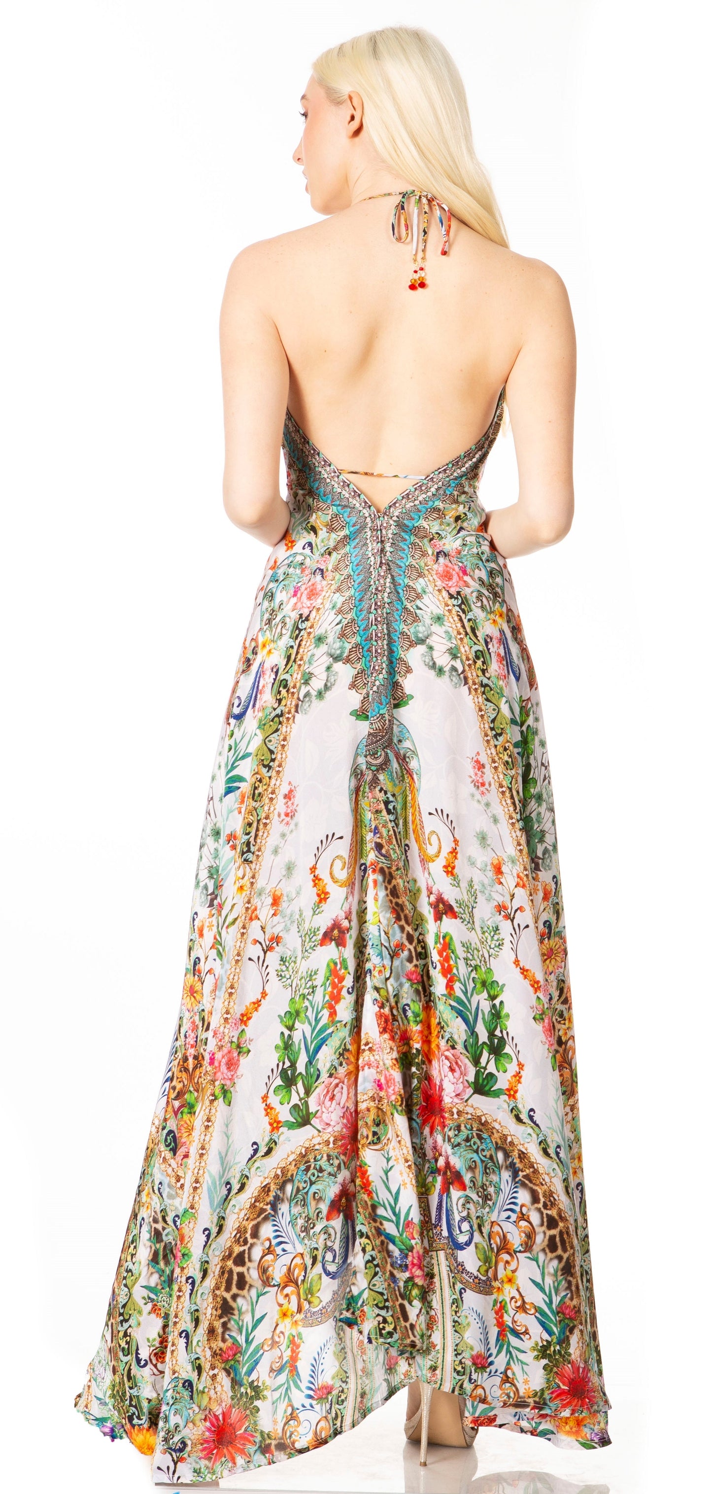 Sakkas Lizi 2 Women's High-Low Halter Maxi Dress for Beach and Vacation Parties - Concordia Style Boutique