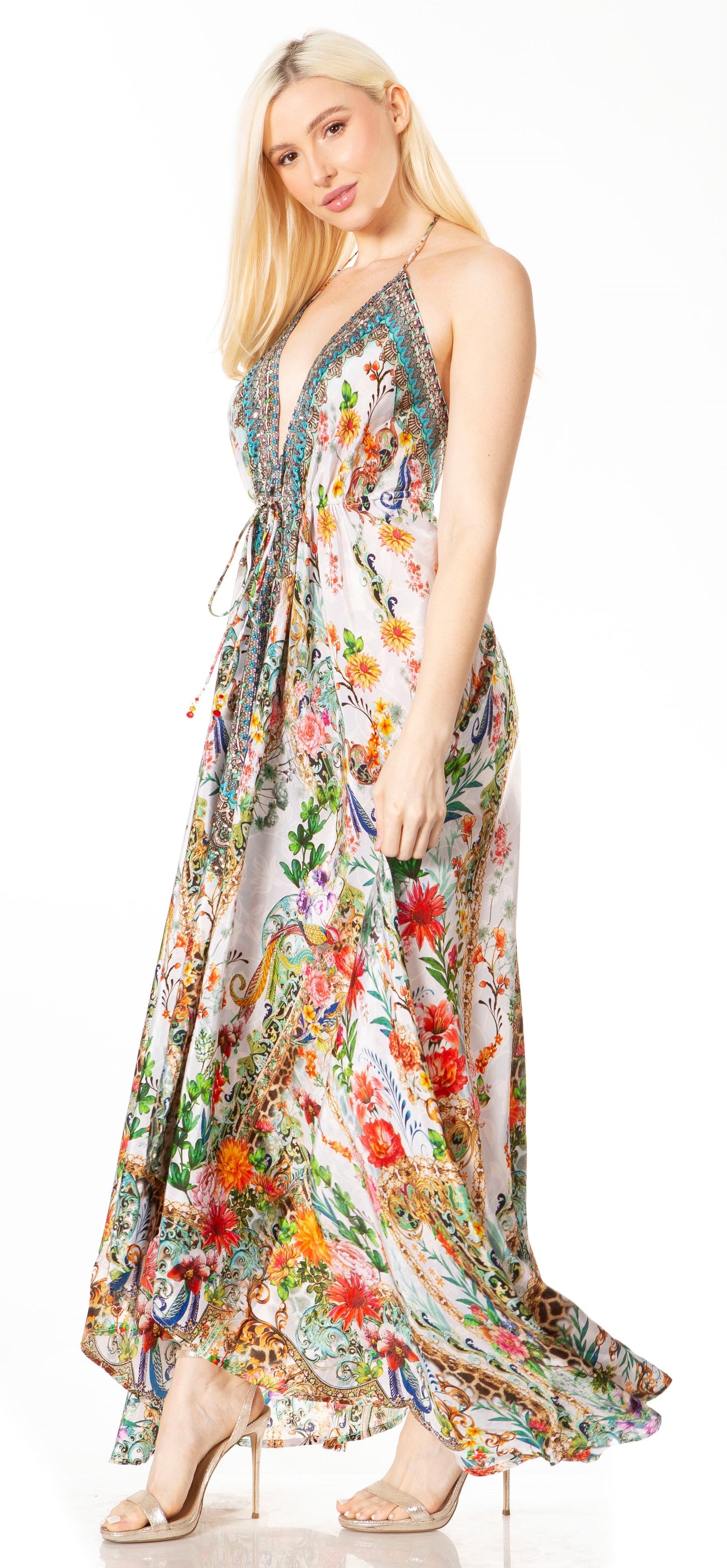 Sakkas Lizi 2 Women's High-Low Halter Maxi Dress for Beach and Vacation Parties - Concordia Style Boutique