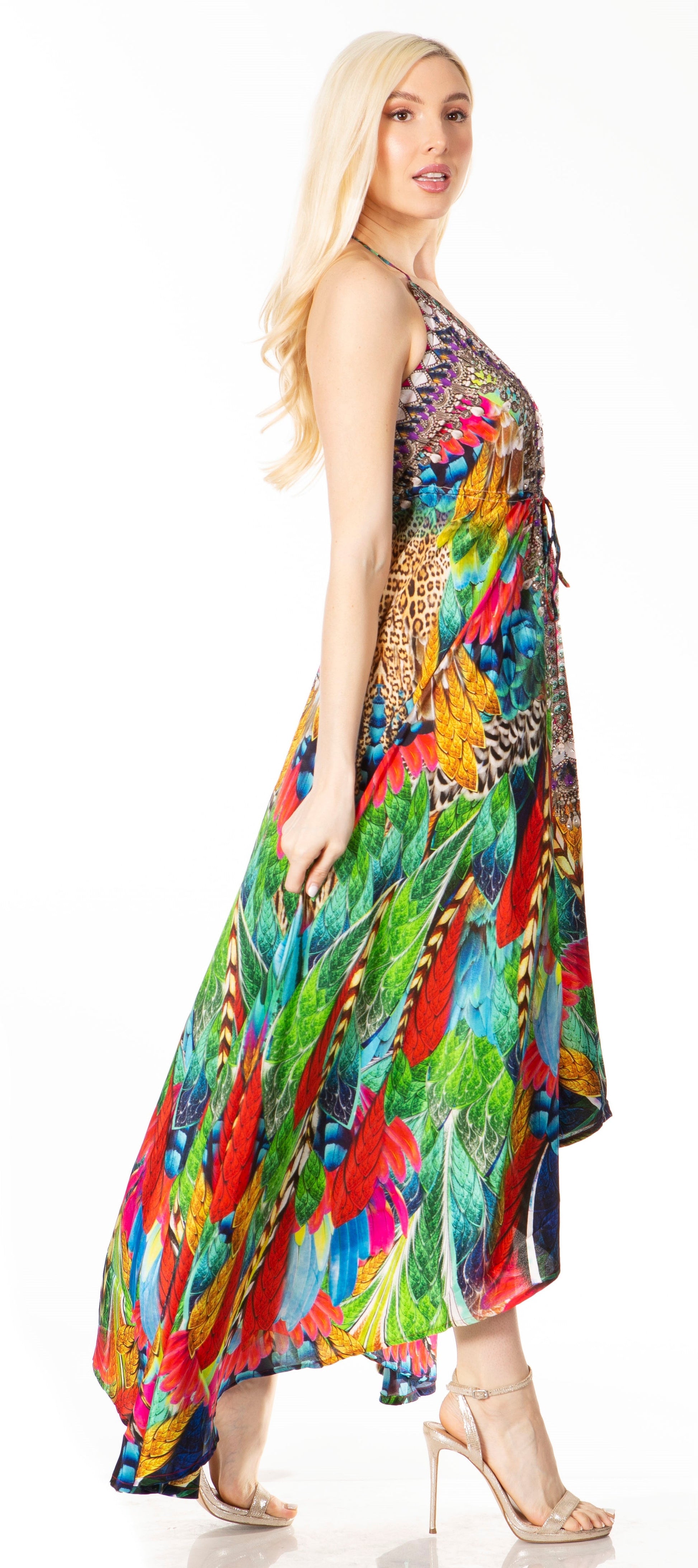 Sakkas Lizi 2 Women's High-Low Halter Maxi Dress for Beach and Vacation Parties - Concordia Style Boutique